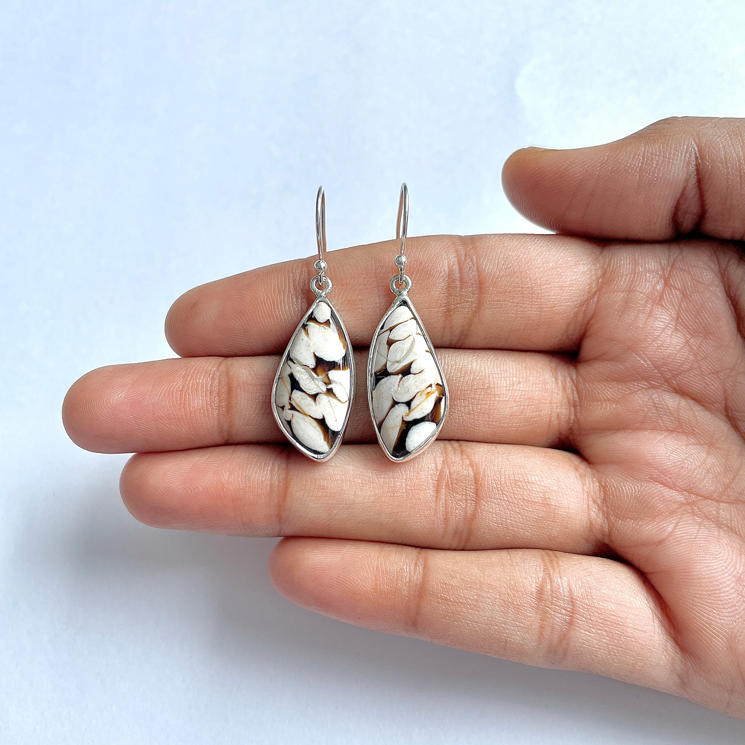 Peanutwood Jasper Earring-(PWJ-3-26)