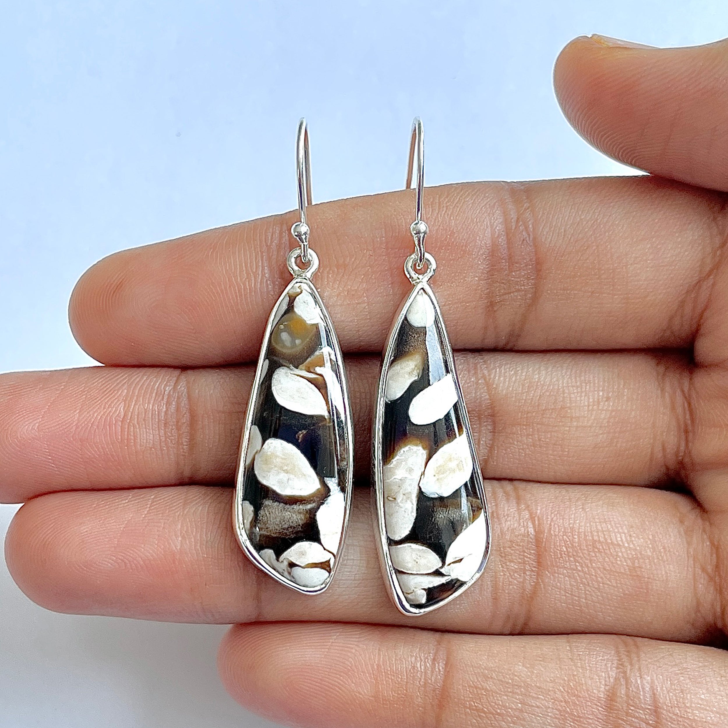 Peanutwood Jasper Earring-(PWJ-3-4)