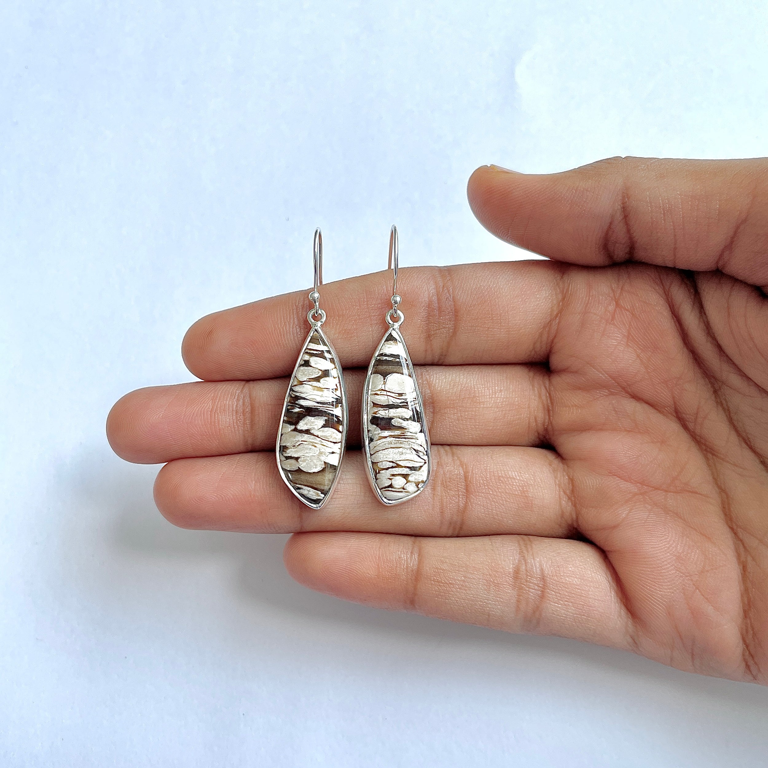 Peanutwood Jasper Earring-(PWJ-3-5)