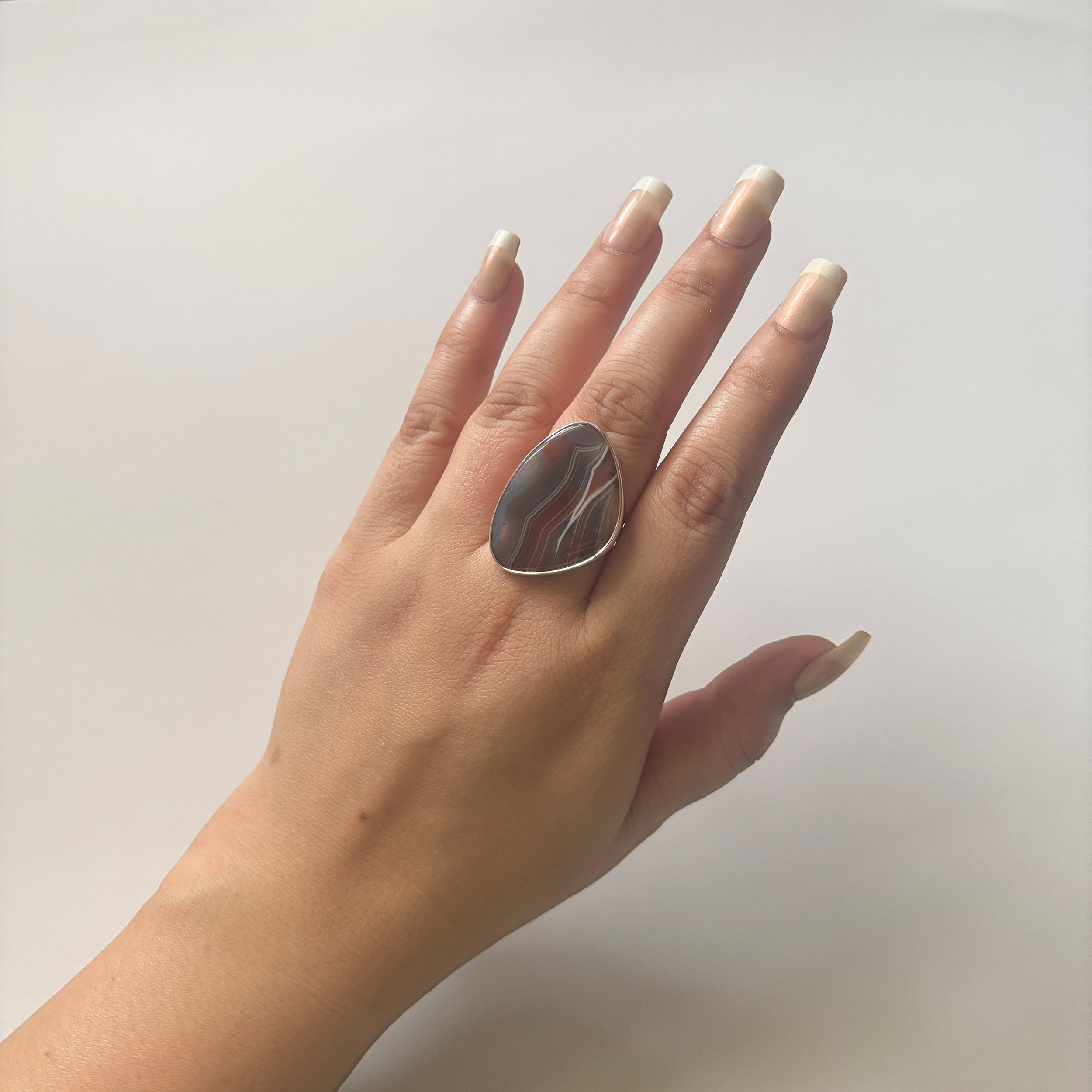 Red Botswana Agate Ring-(RBA-2-13)