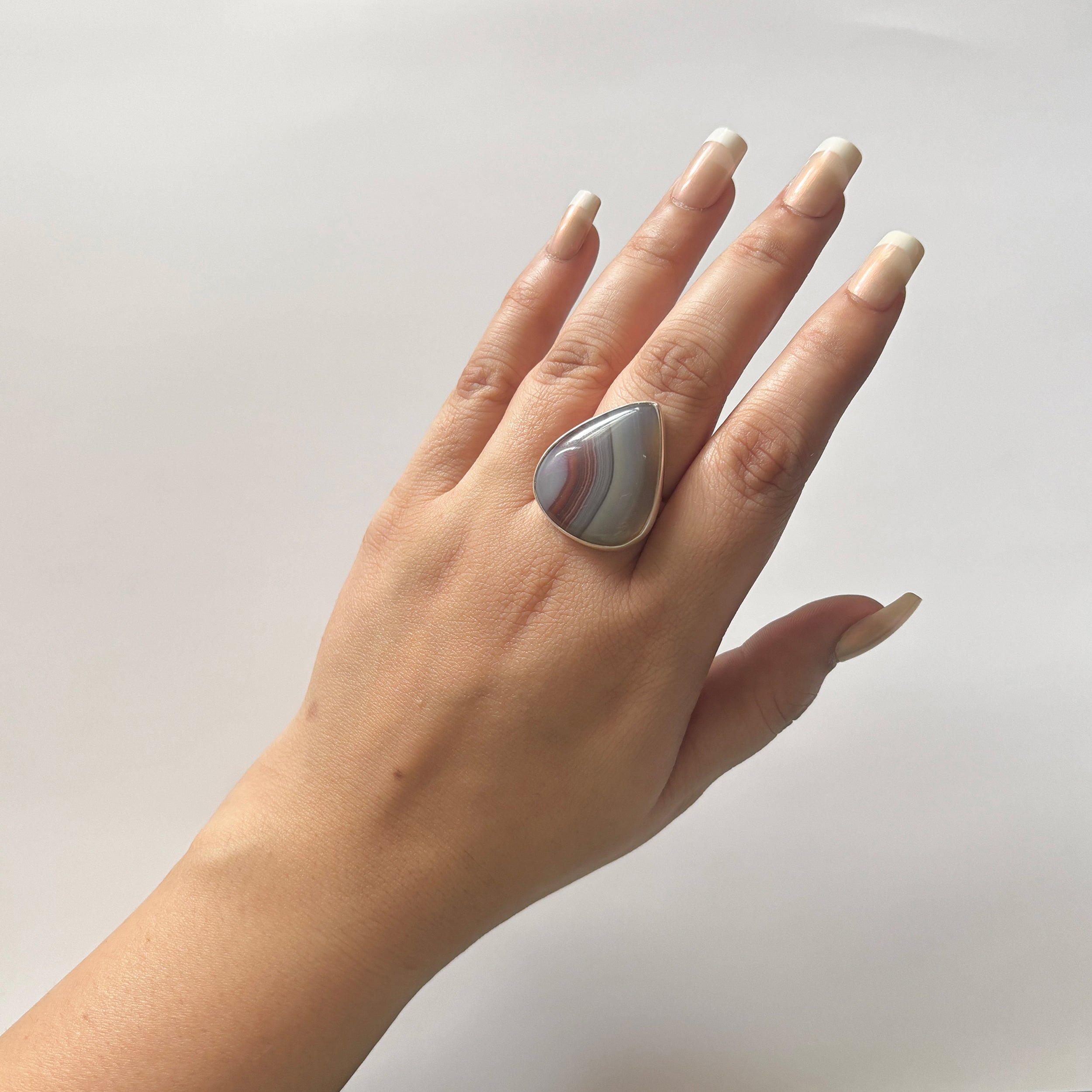 Red Botswana Agate Ring-(RBA-2-16)