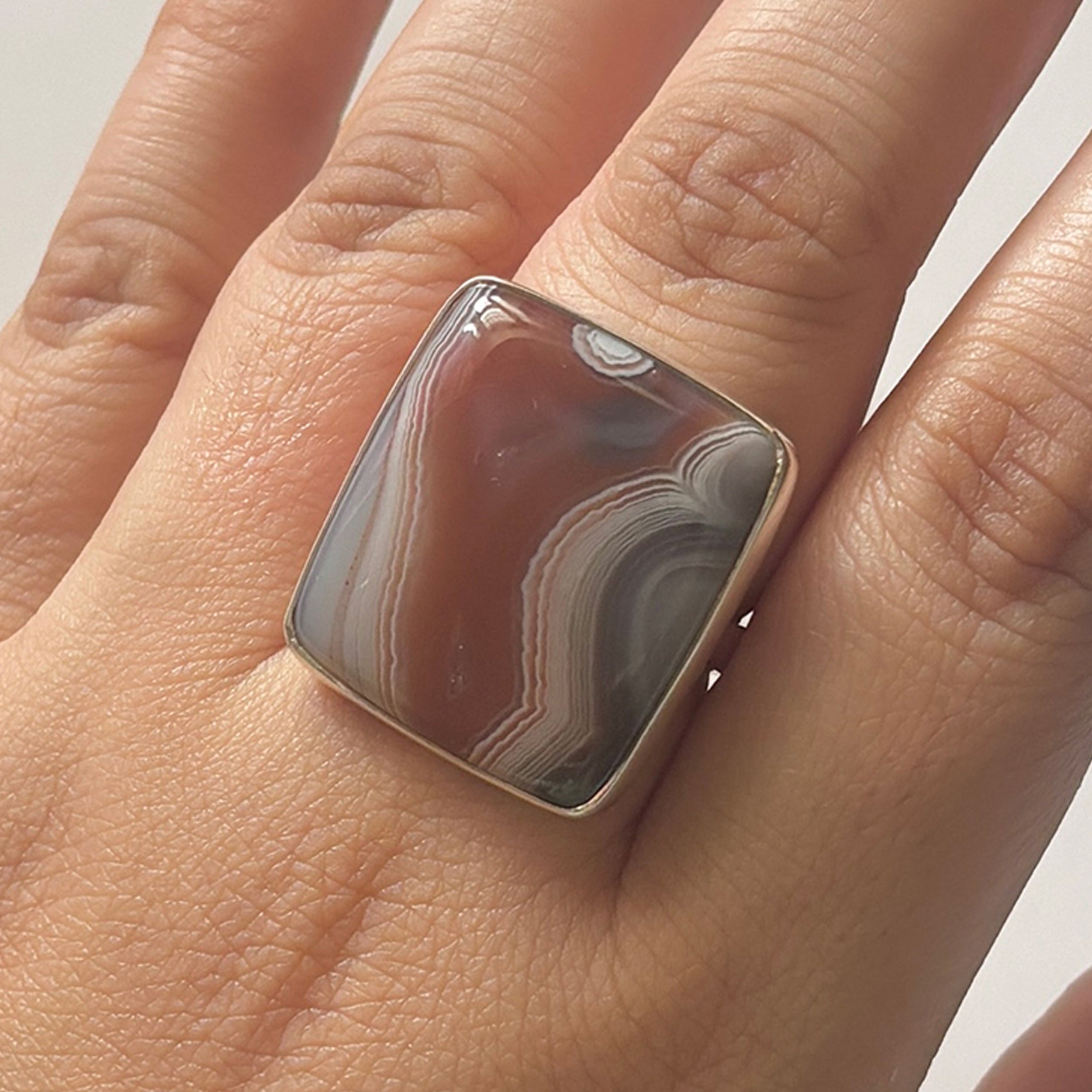 Red Botswana Agate Ring-(RBA-2-22)