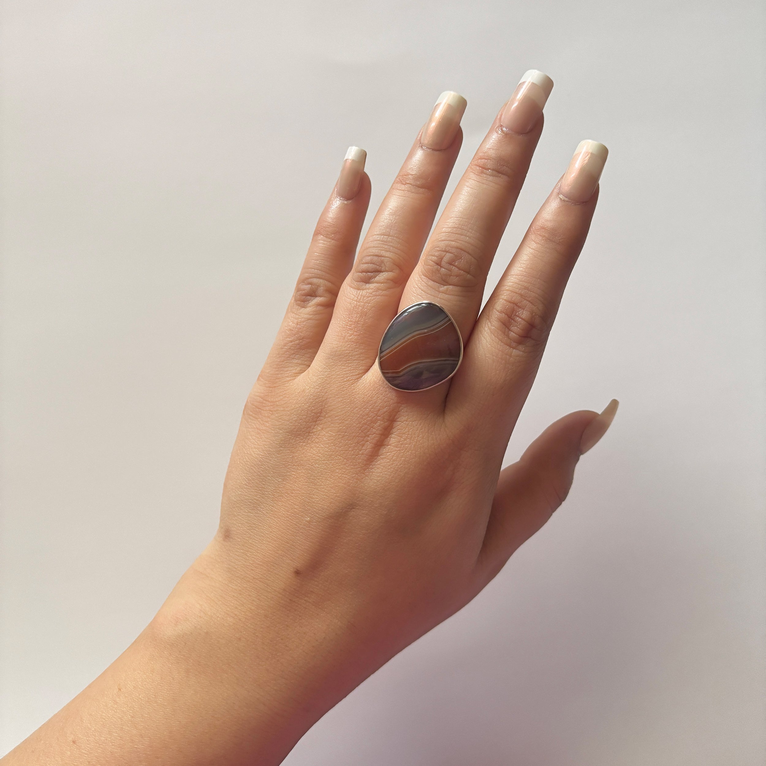 Red Botswana Agate Ring-(RBA-2-23)