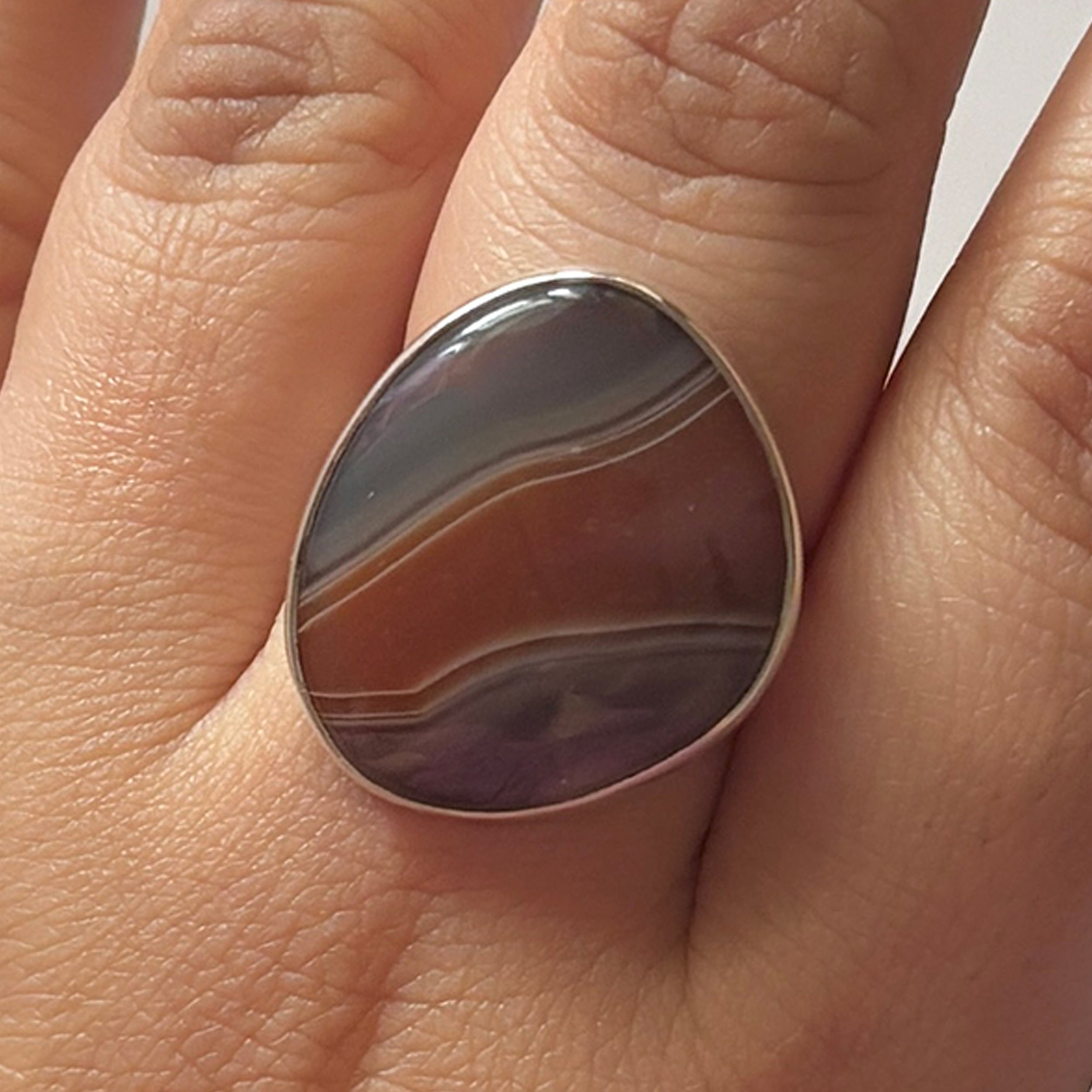 Red Botswana Agate Ring-(RBA-2-23)