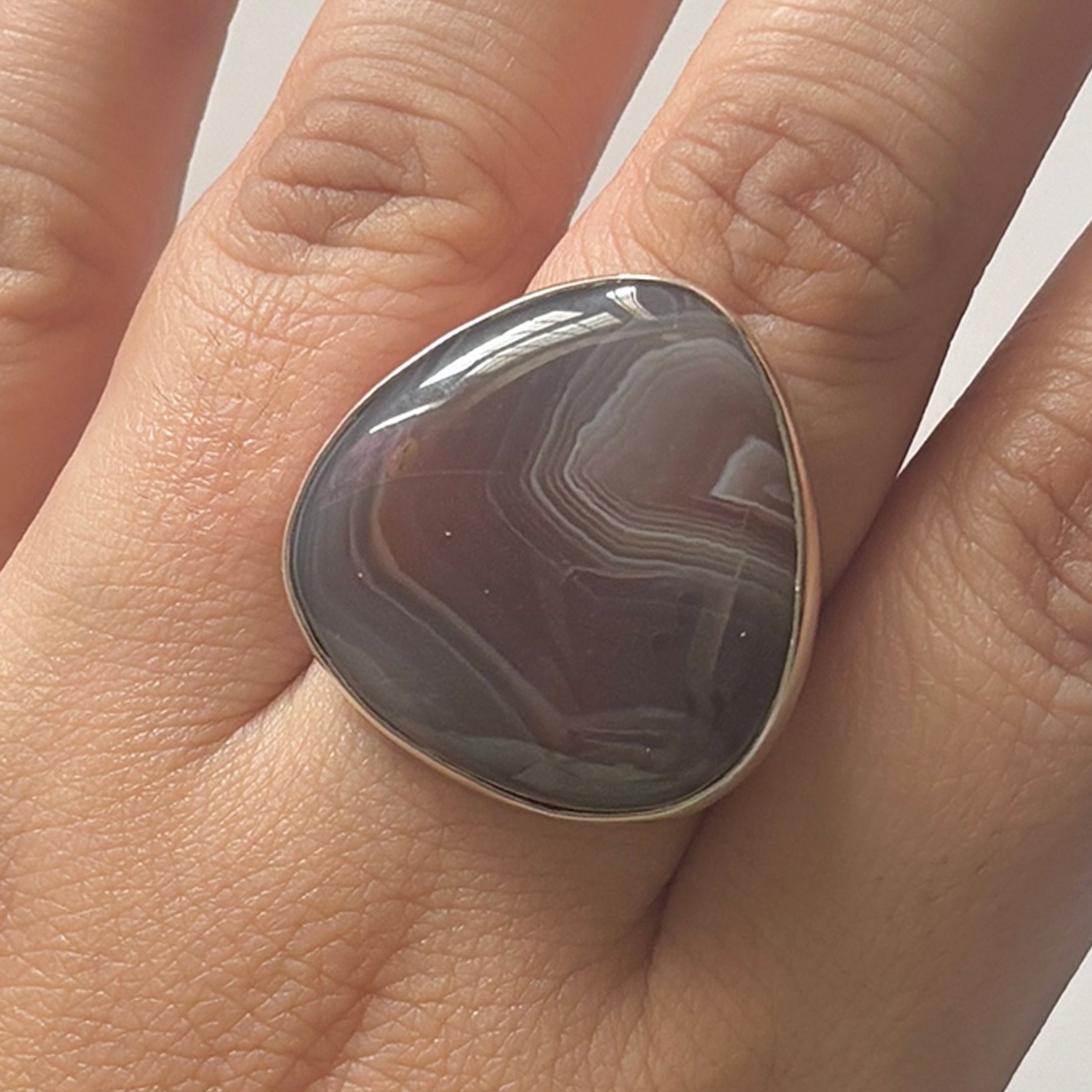 Red Botswana Agate Ring-(RBA-2-27)