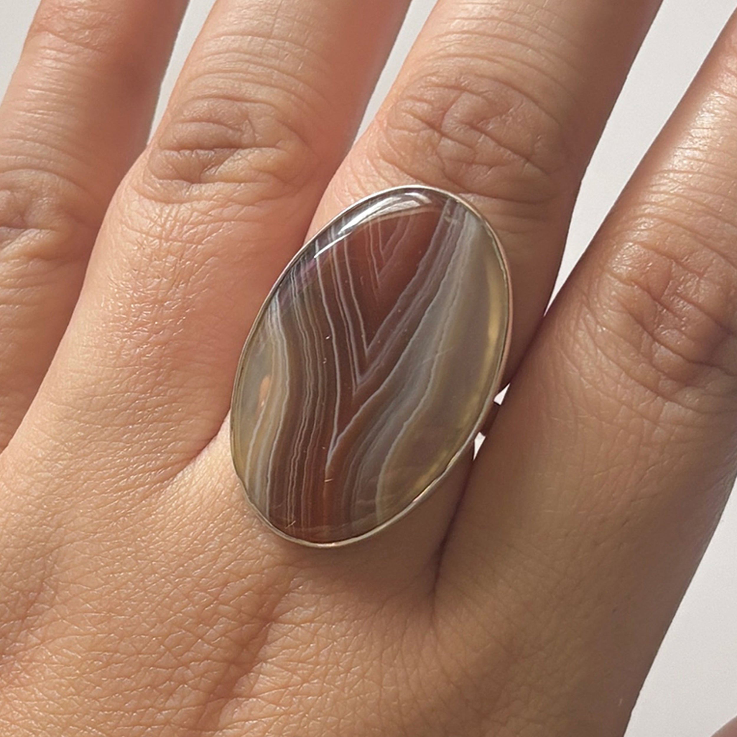 Red Botswana Agate Ring-(RBA-2-32)