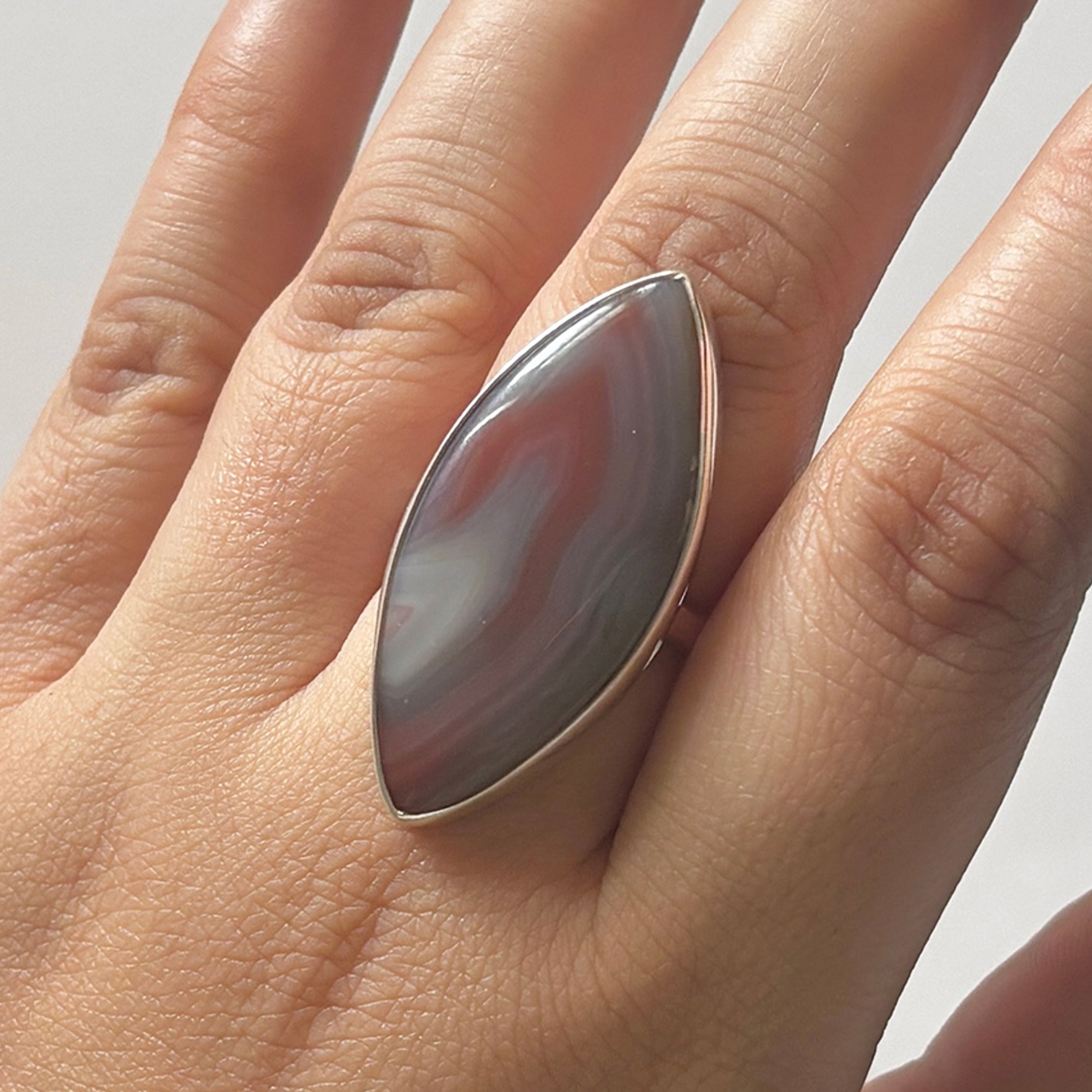 Red Botswana Agate Ring-(RBA-2-36)