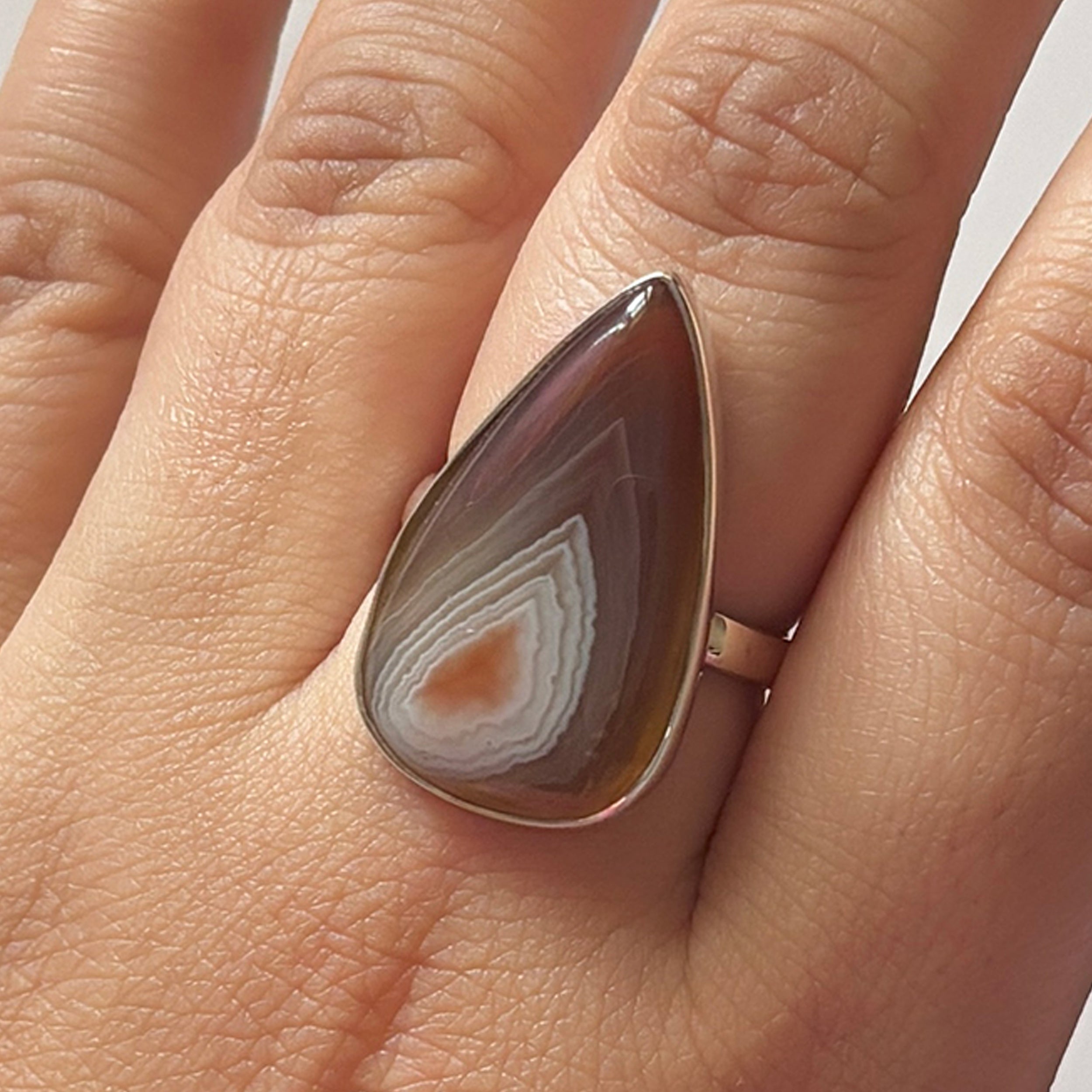 Red Botswana Agate Ring-(RBA-2-39)