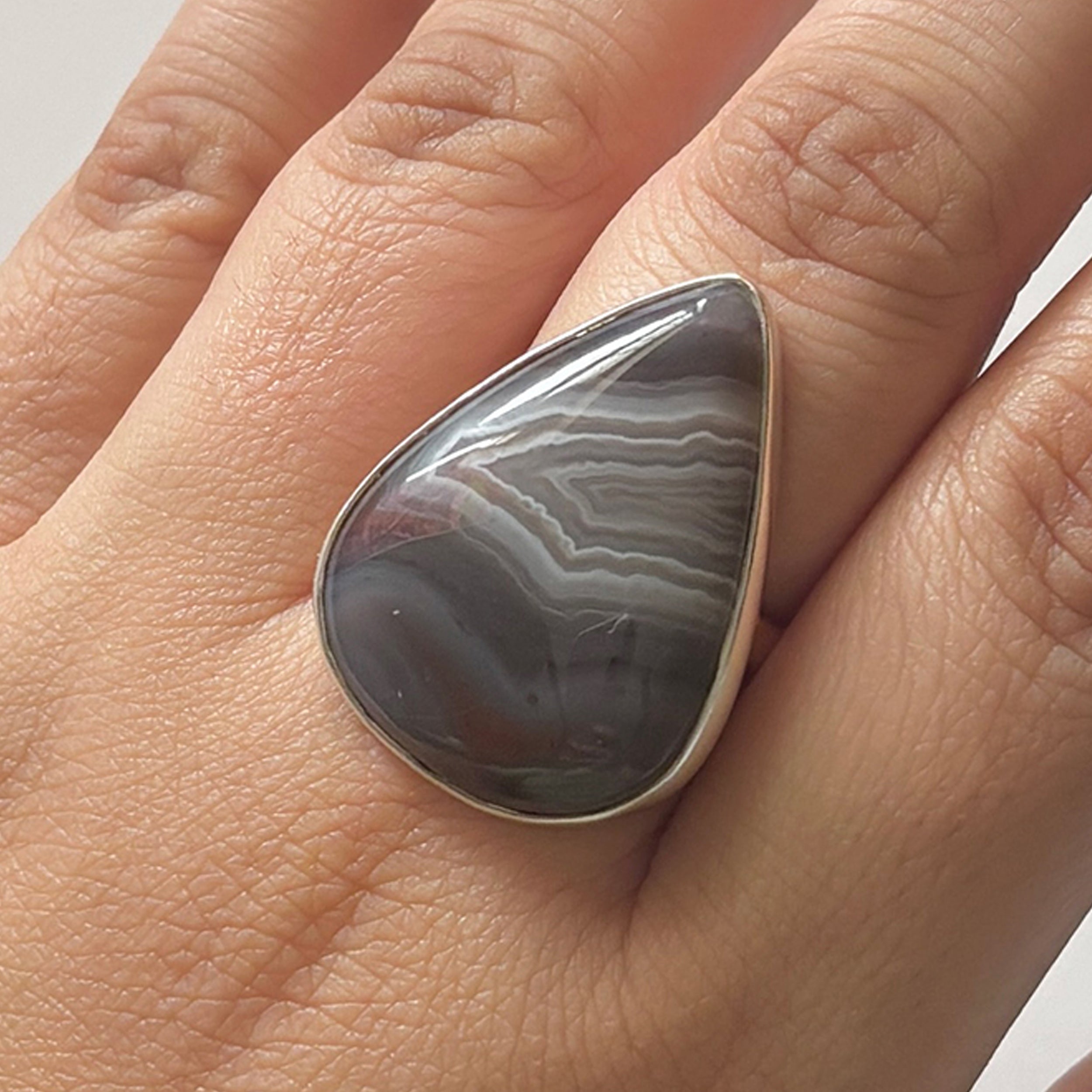 Red Botswana Agate Ring-(RBA-2-43)