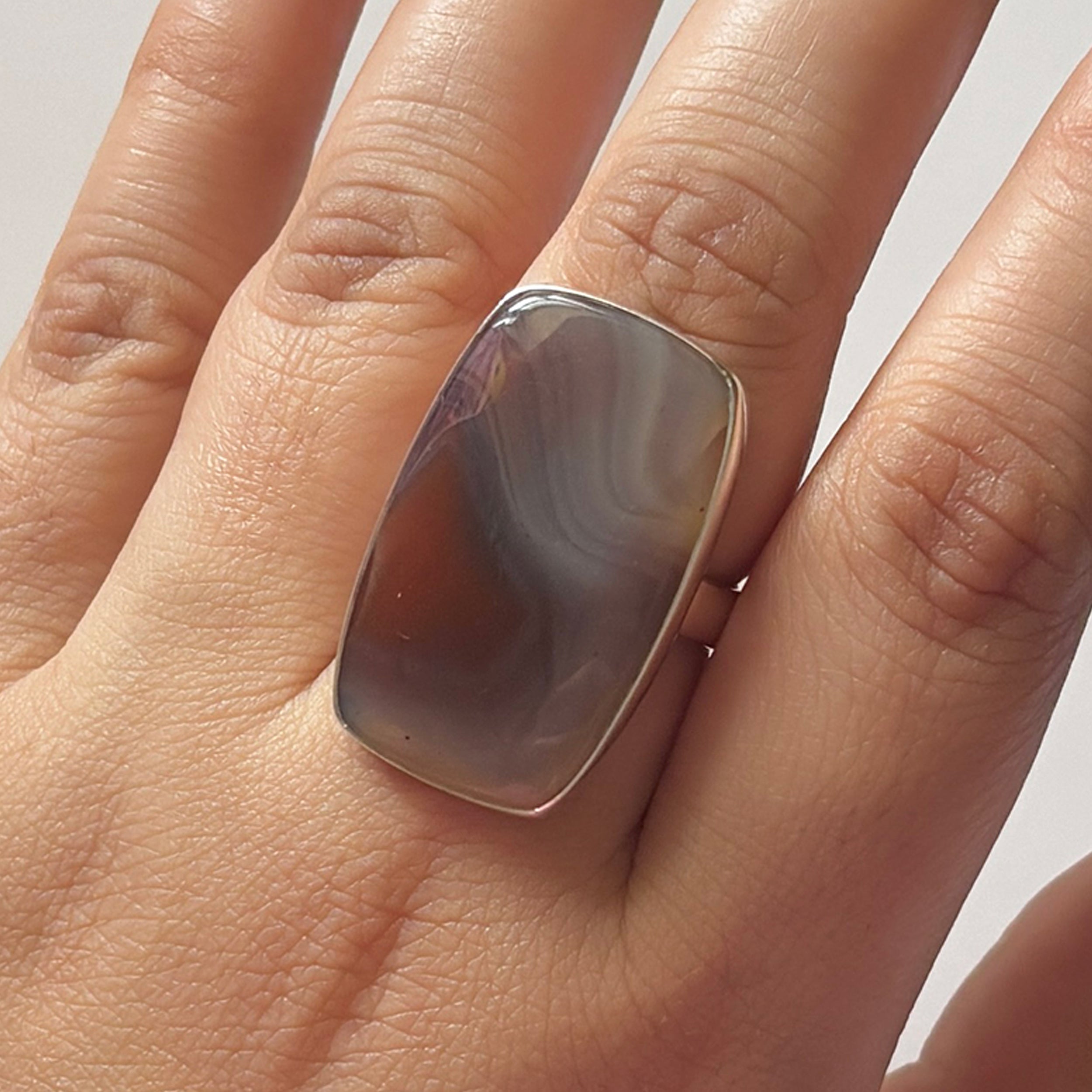 Red Botswana Agate Ring-(RBA-2-9)