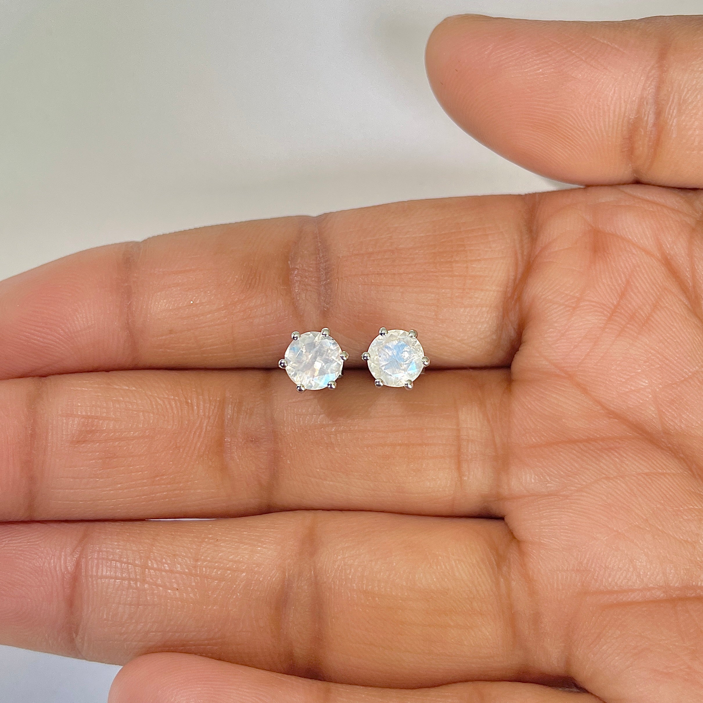Moonstone Stud Earring-(RBM-RDE-1024)