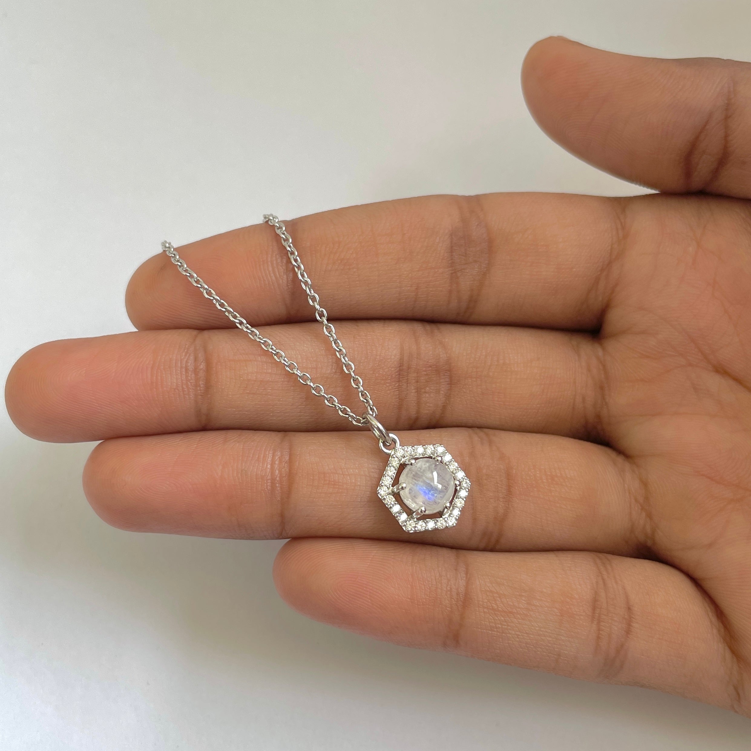 Moonstone Necklace-(RBM-RDN-69)
