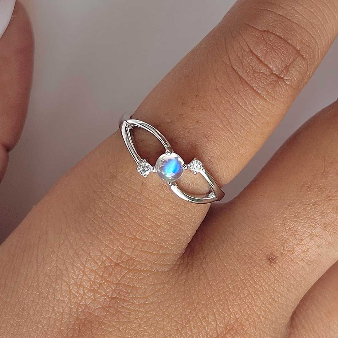 Moonstone Rose Ring-(RBM-RDR-1712.)