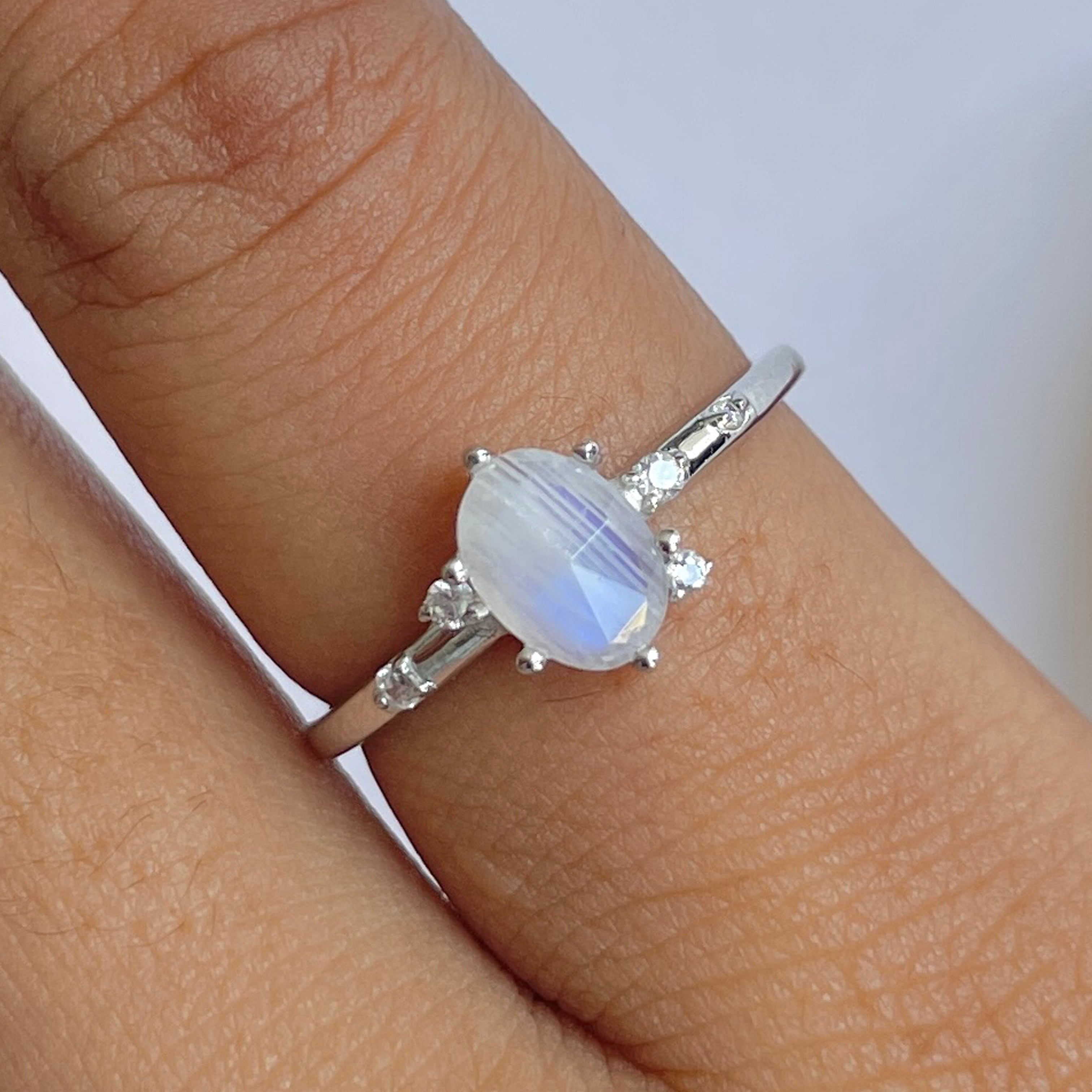 Moonstone Rose Ring-(RBM-RDR-2273.)