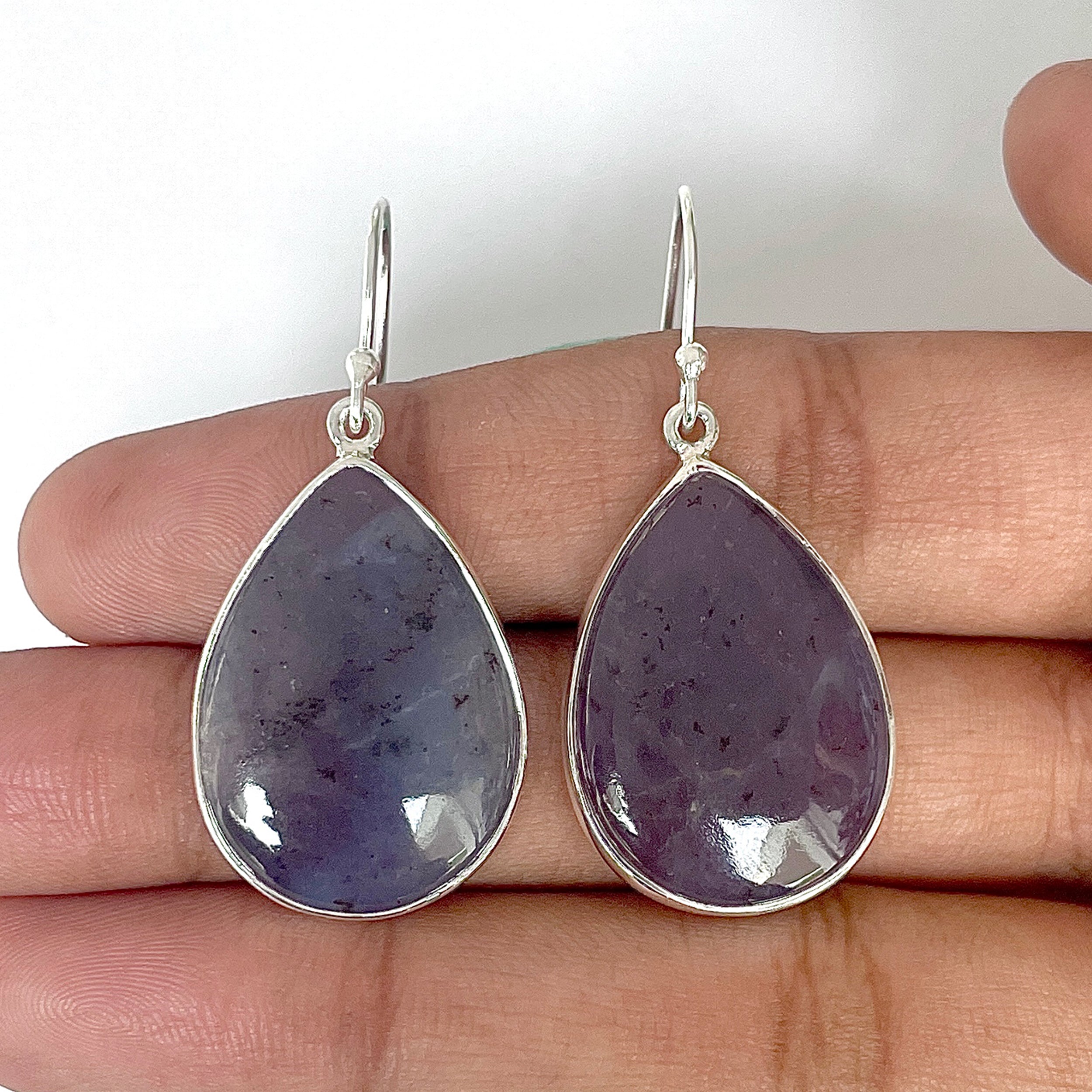 Russian Dendritic Agate Earring-(RDA-3-1)