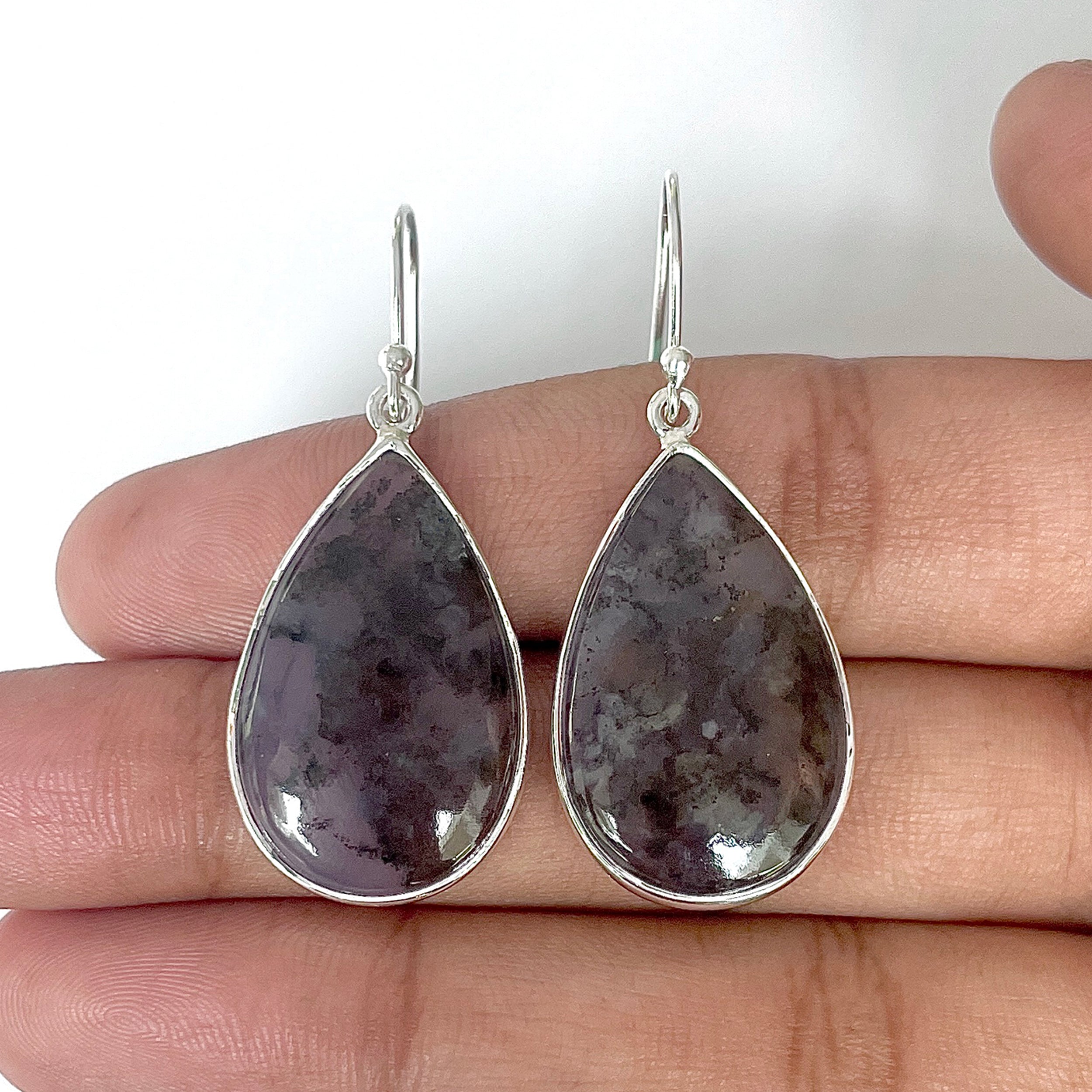 Russian Dendritic Agate Earring-(RDA-3-27)