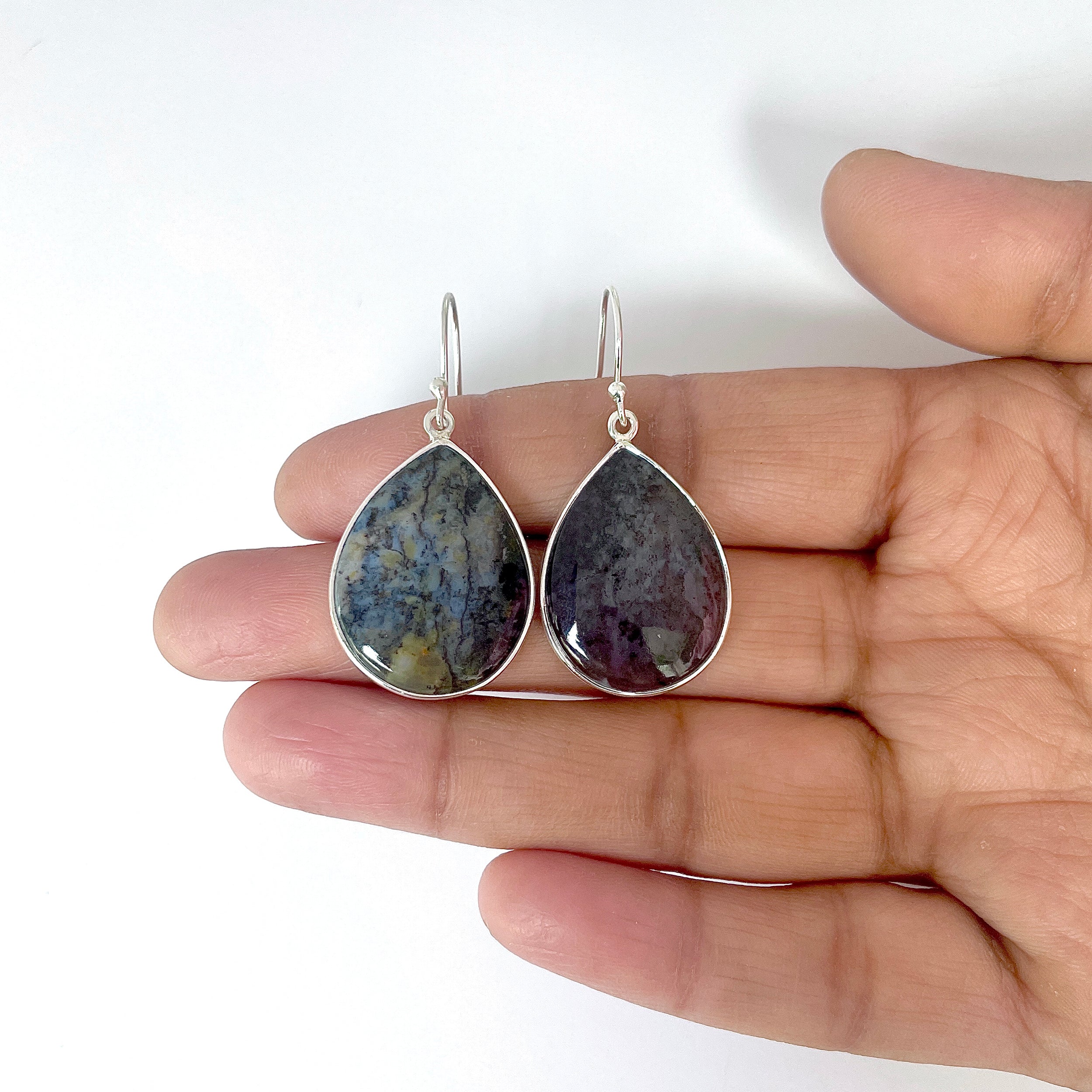 Russian Dendritic Agate Earring-(RDA-3-29)