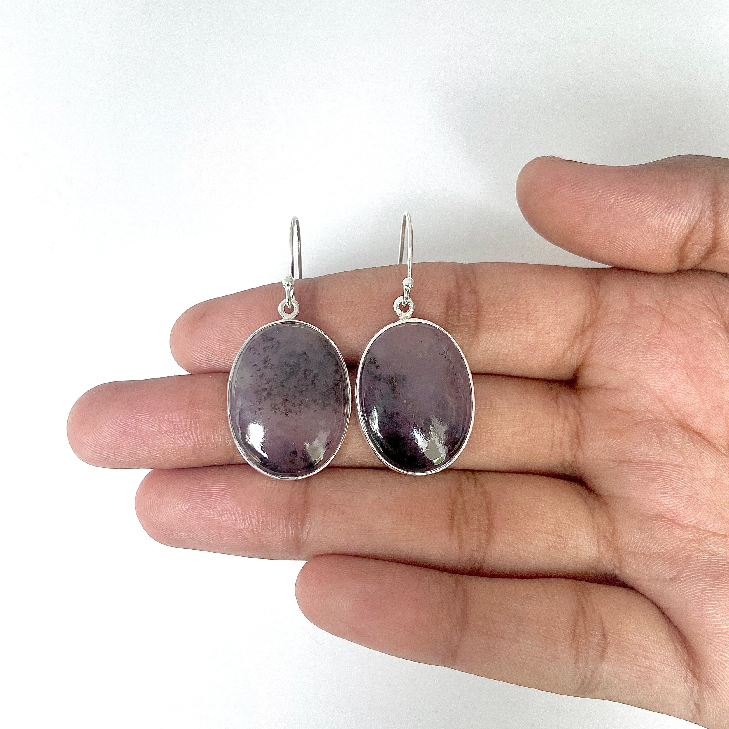 Russian Dendritic Agate Earring-(RDA-3-30)