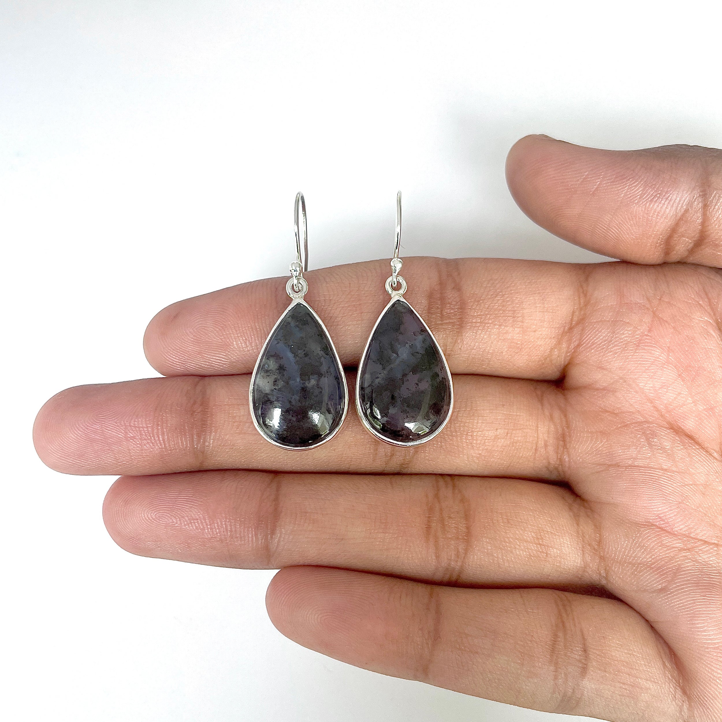 Russian Dendritic Agate Earring-(RDA-3-35)