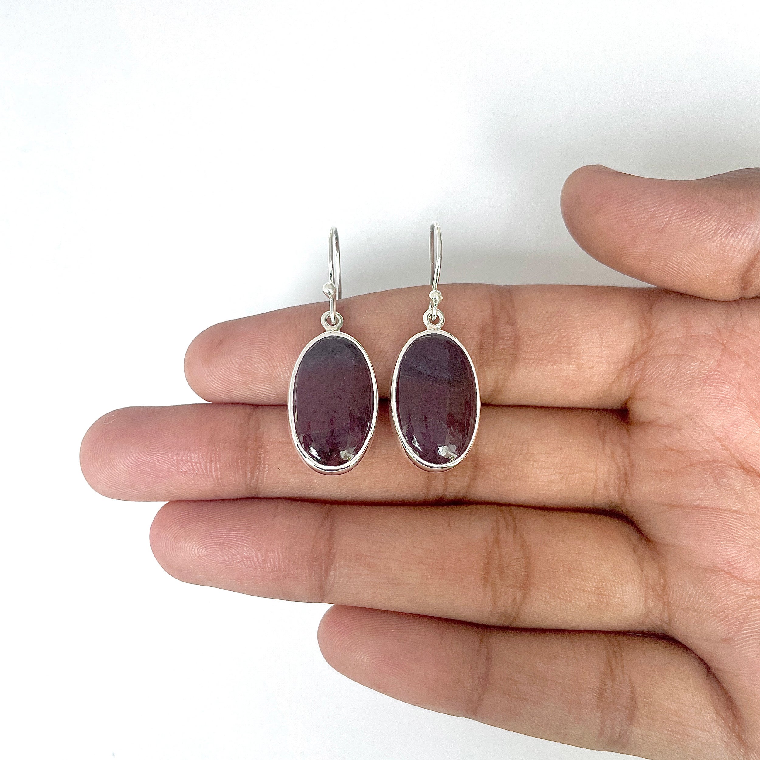 Russian Dendritic Agate Earring-(RDA-3-8)
