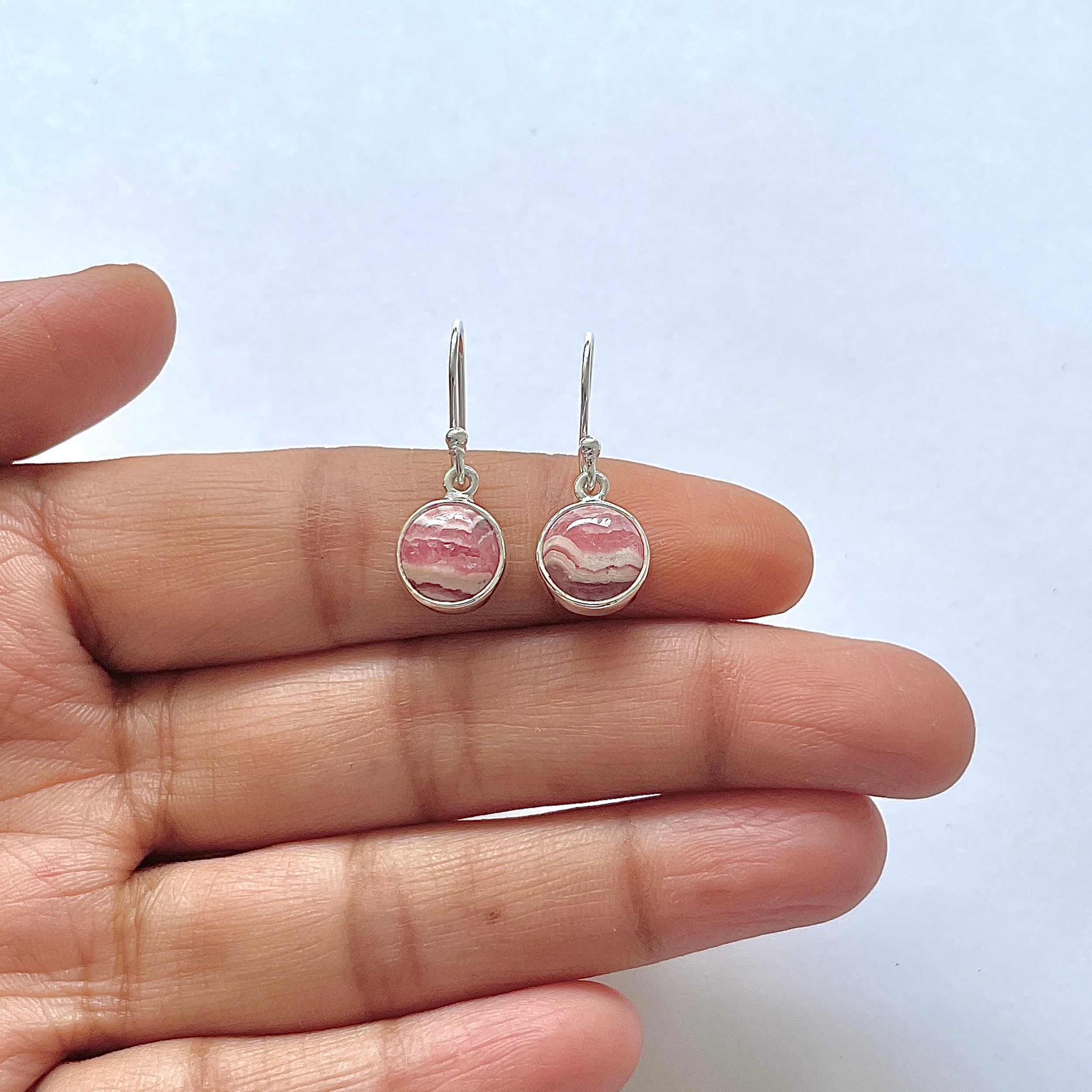 Rhodochrosite Earring-(RDC-3-1)