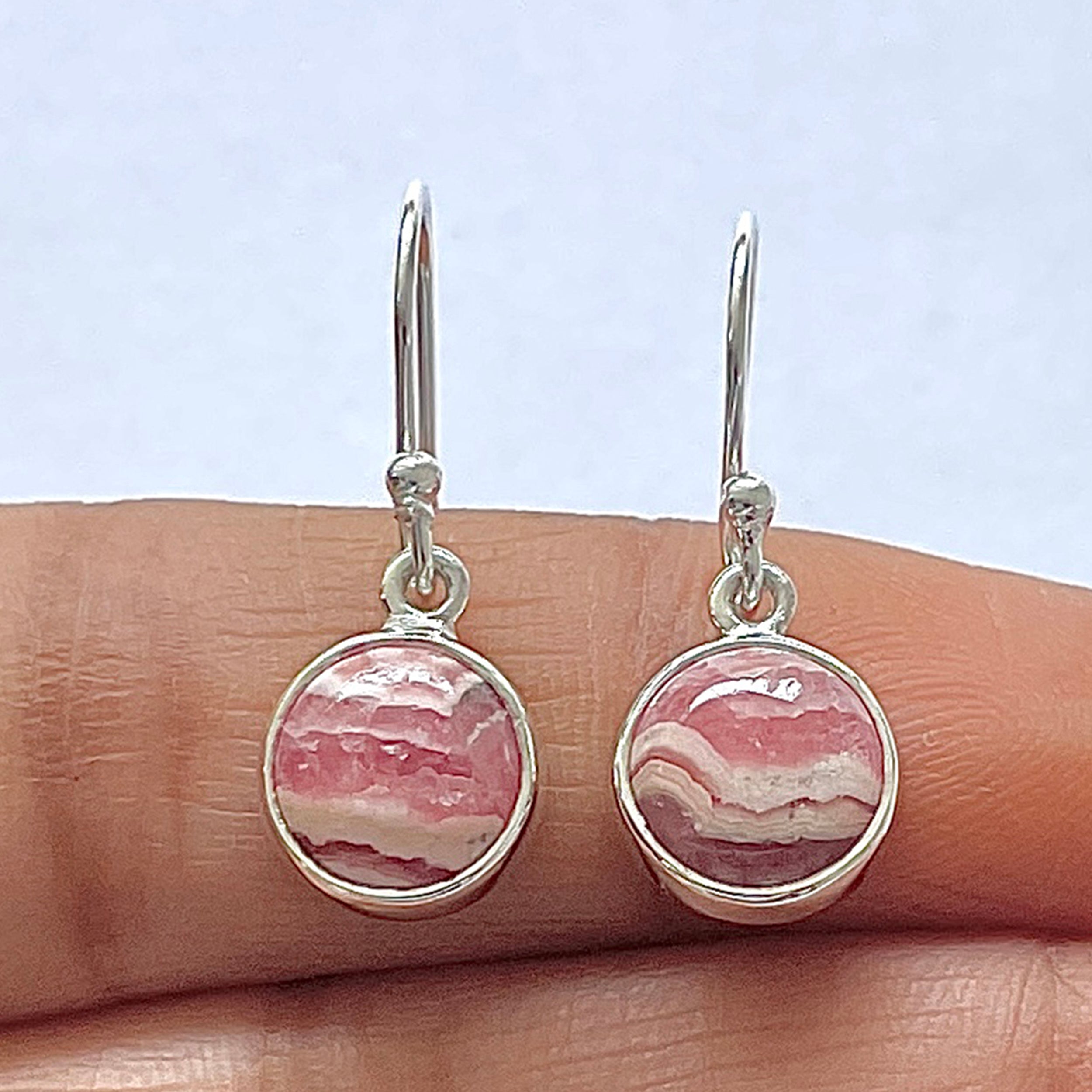 Rhodochrosite Earring-(RDC-3-1)