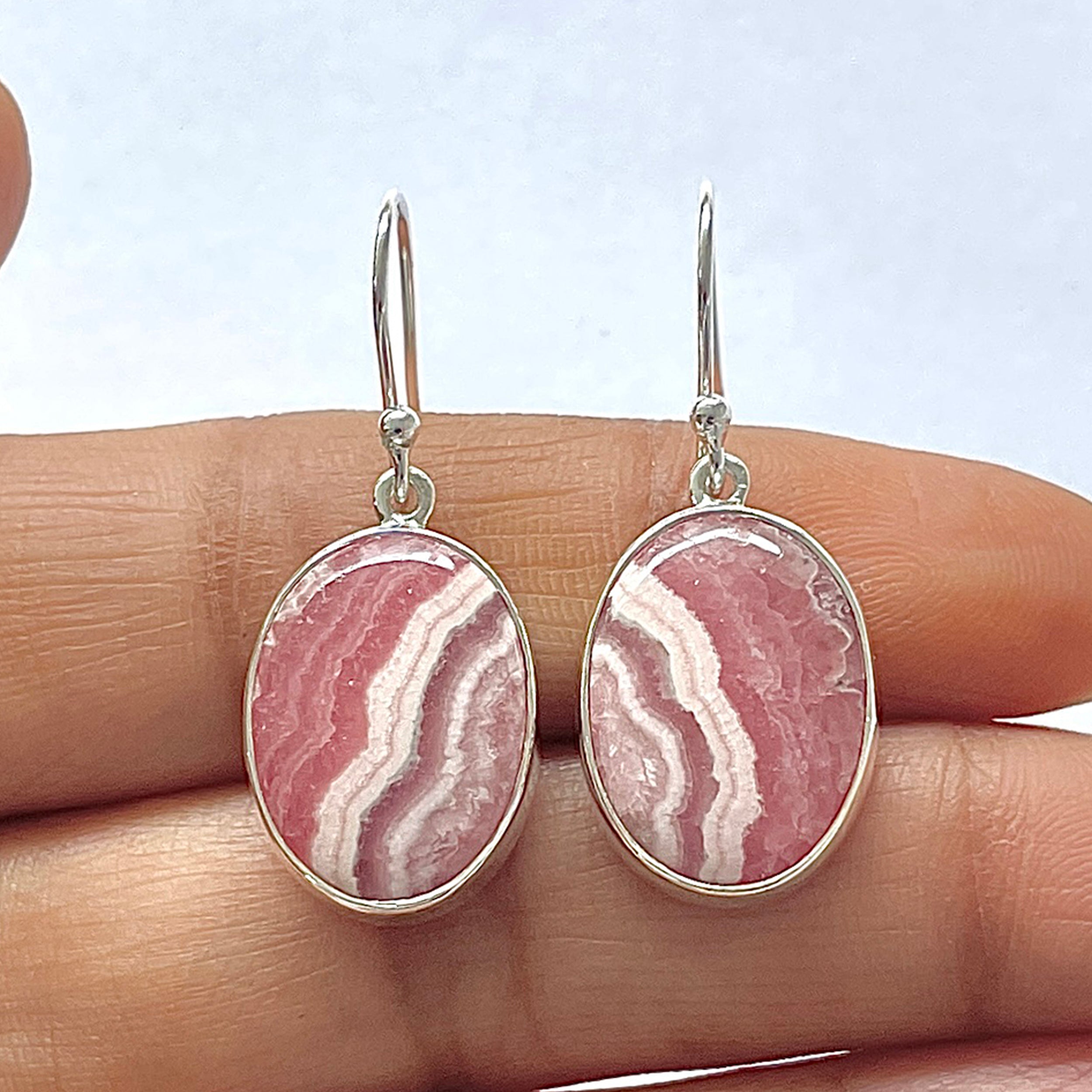 Rhodochrosite Earring-(RDC-3-10)