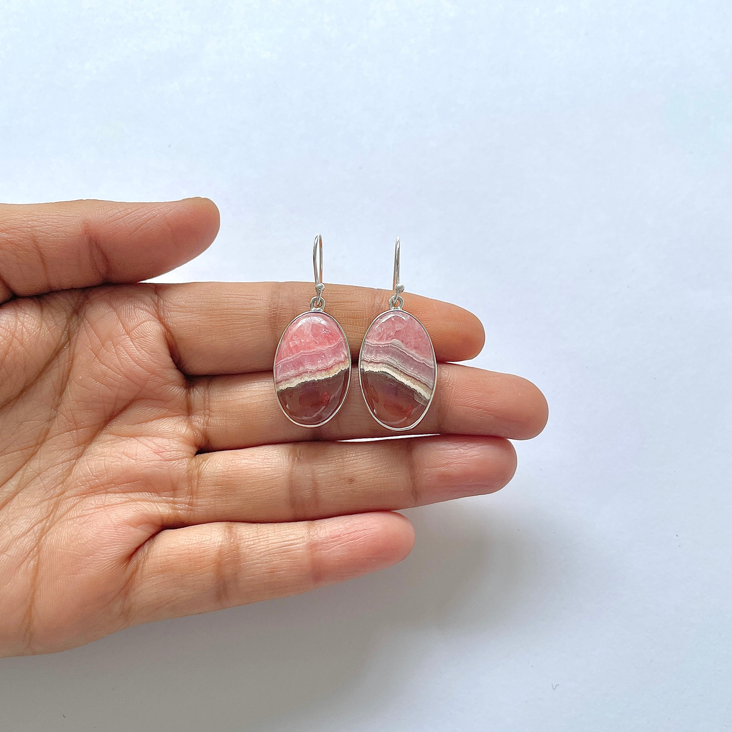 Rhodochrosite Earring-(RDC-3-11)