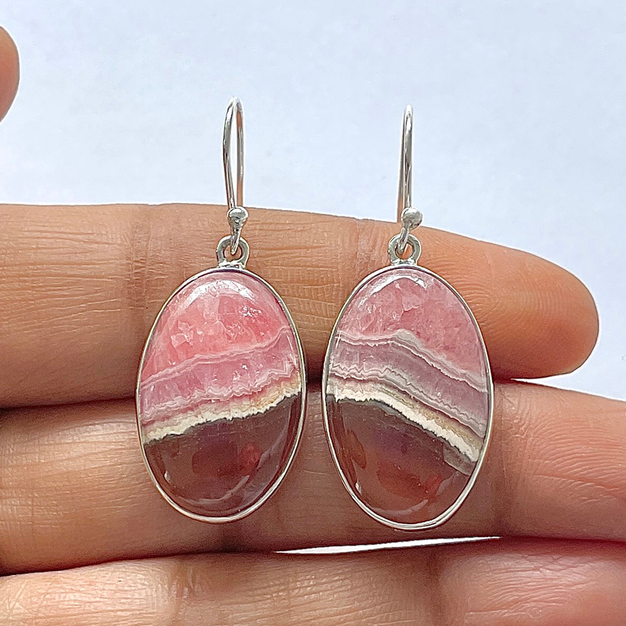 Rhodochrosite Earring-(RDC-3-11)