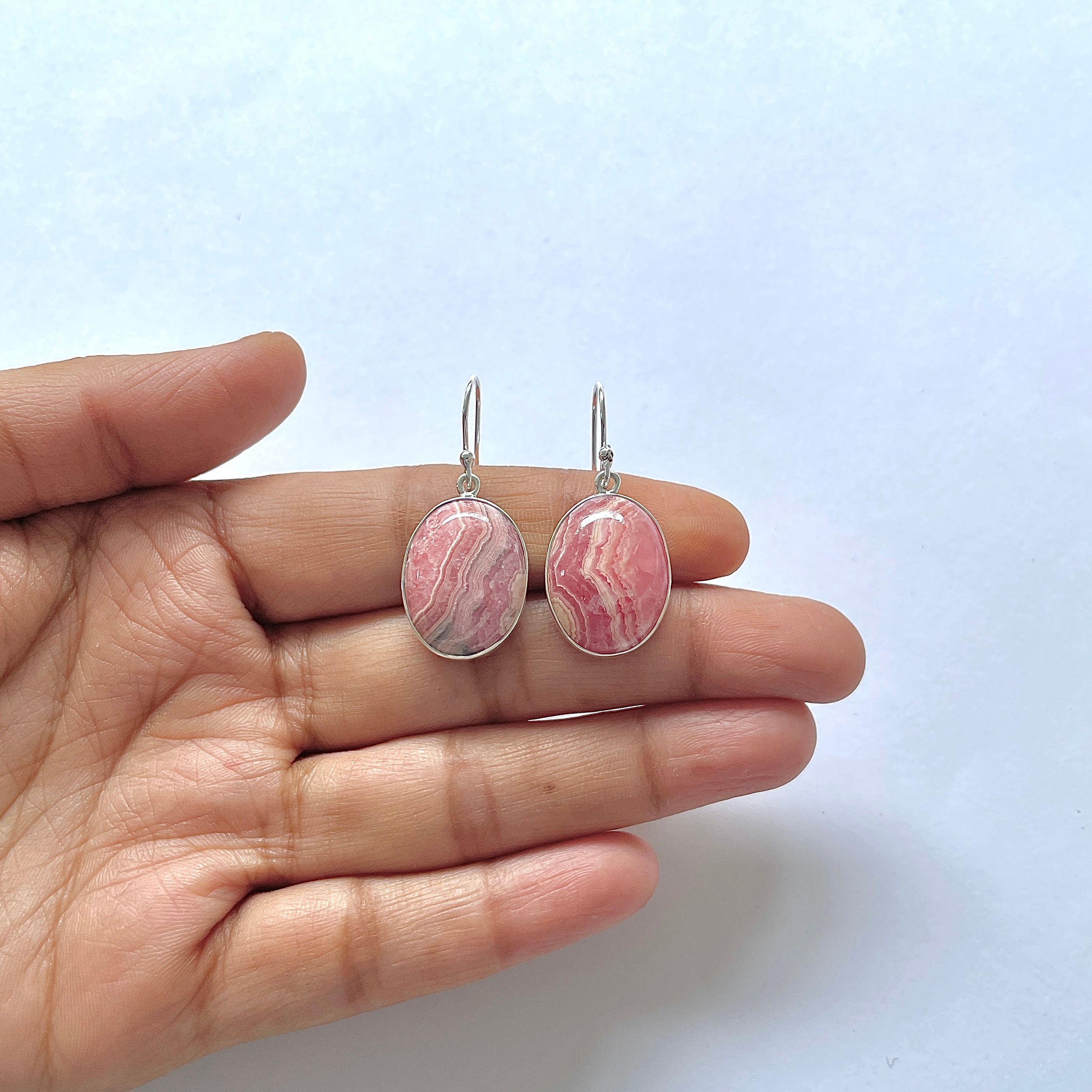 Rhodochrosite Earring-(RDC-3-13)