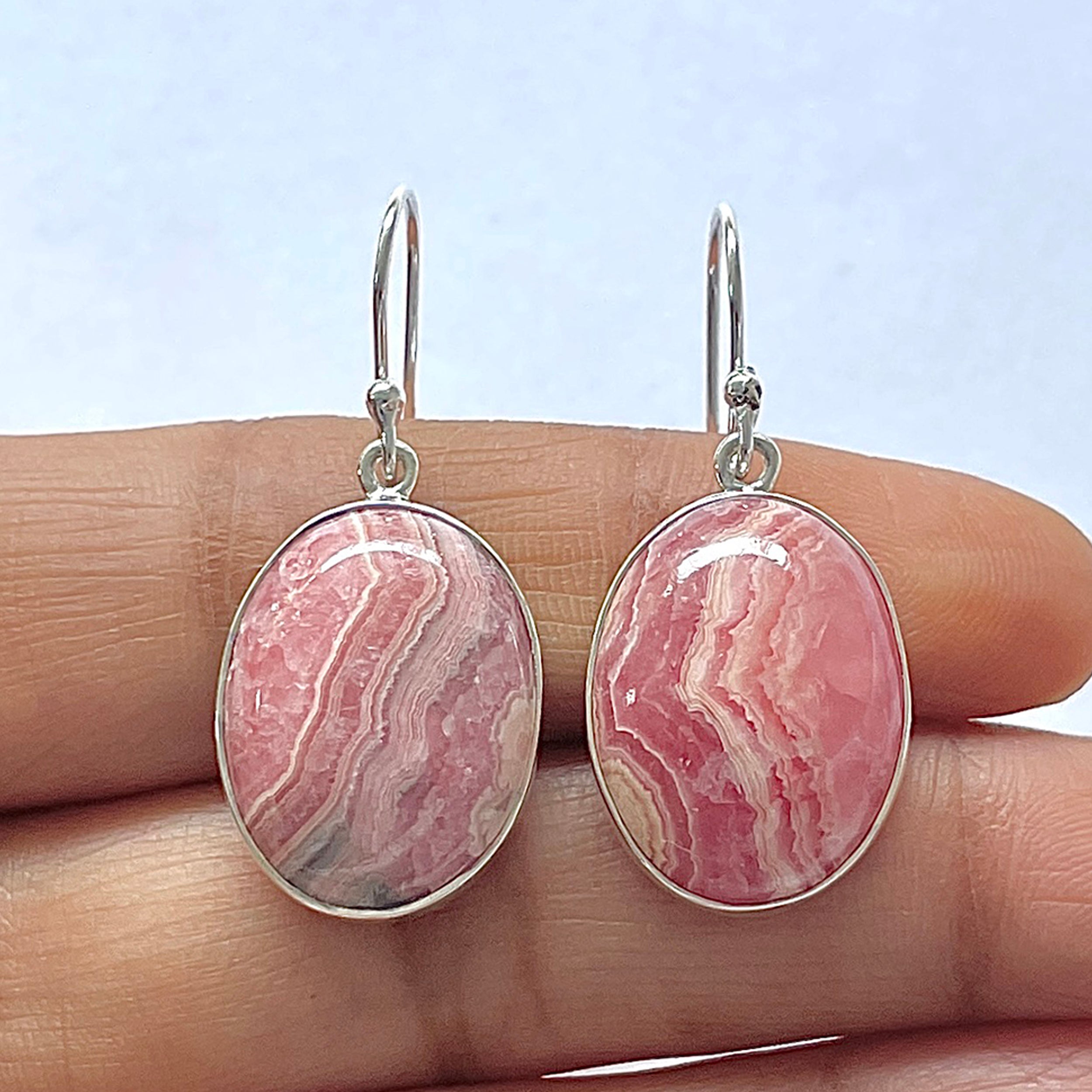 Rhodochrosite Earring-(RDC-3-13)