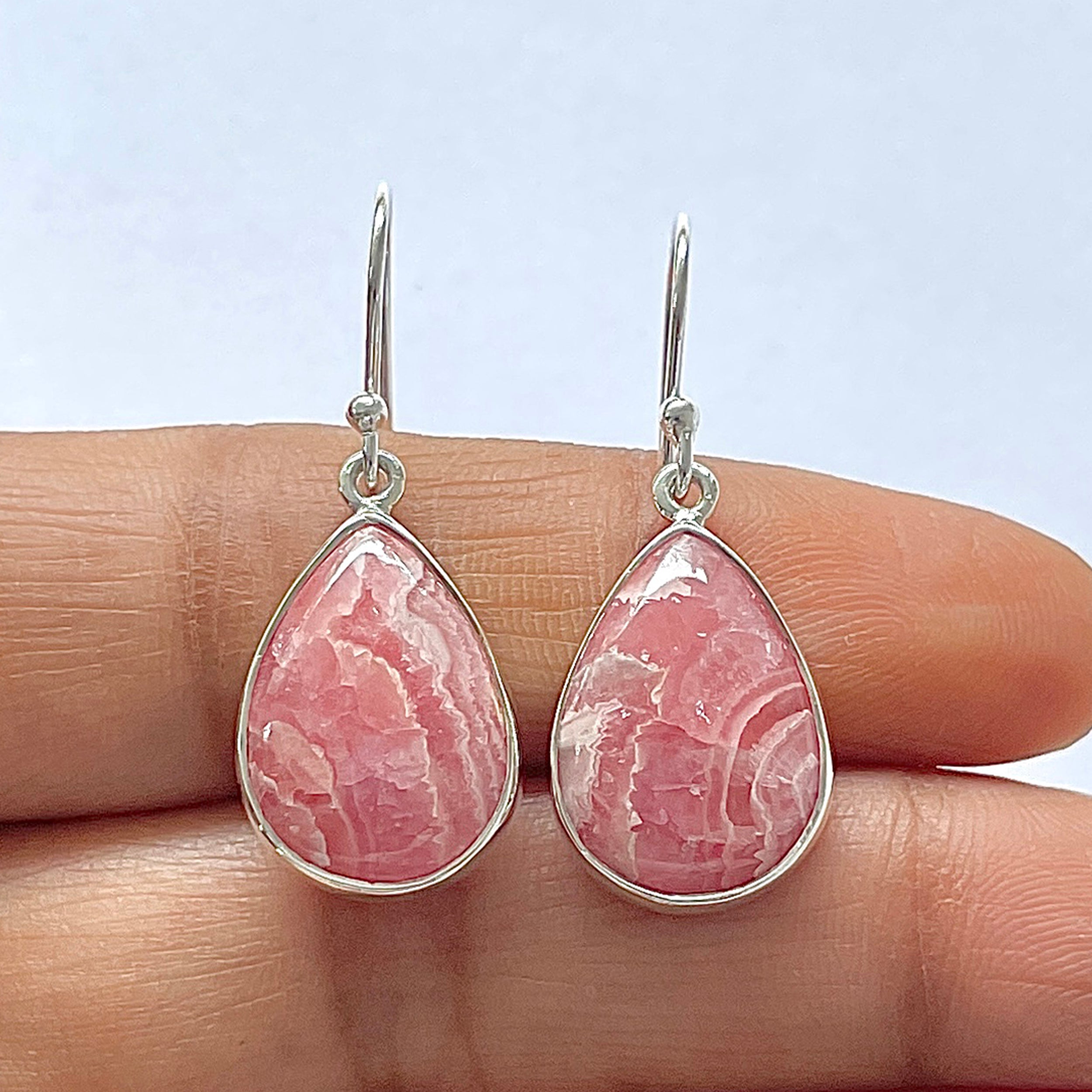 Rhodochrosite Earring-(RDC-3-15)