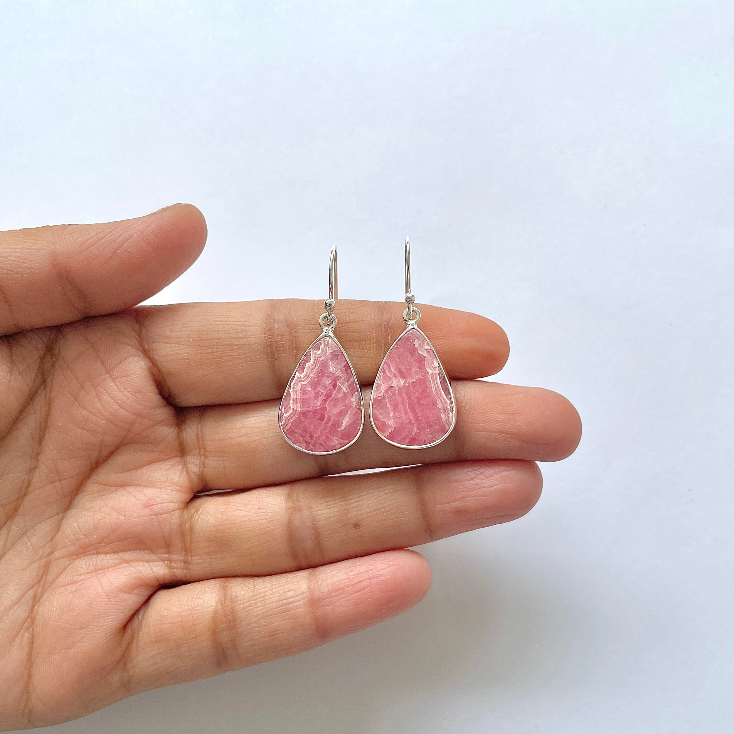 Rhodochrosite Earring-(RDC-3-17)