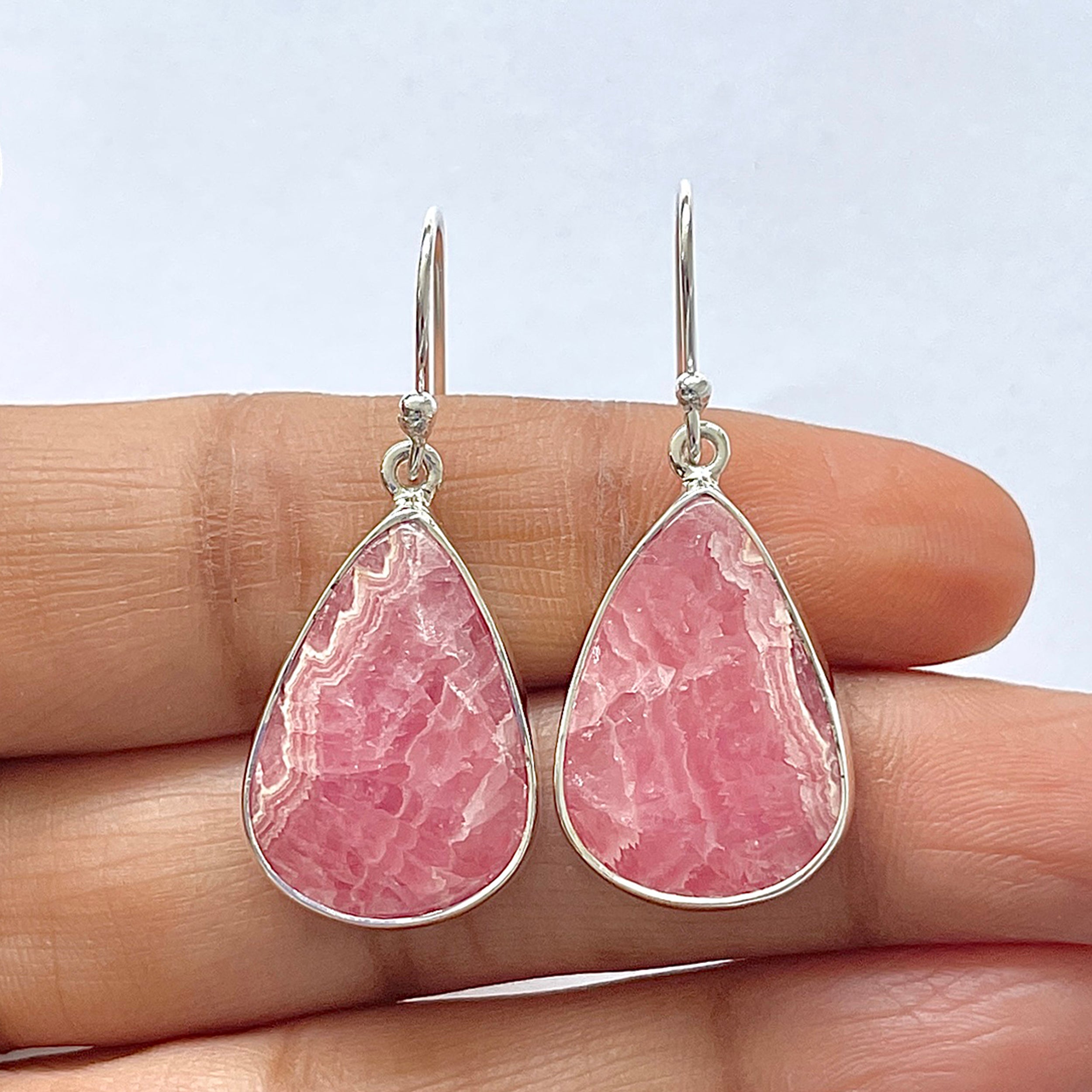 Rhodochrosite Earring-(RDC-3-17)