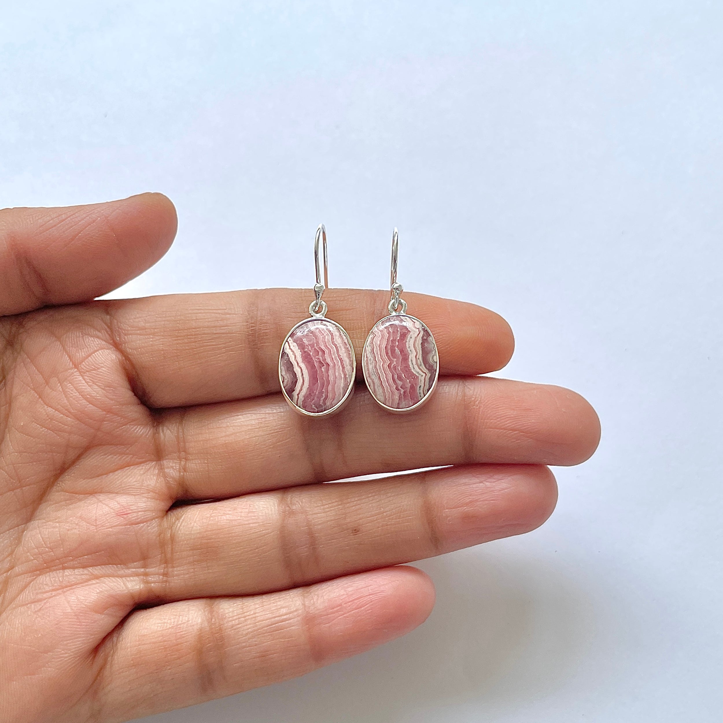 Rhodochrosite Earring-(RDC-3-2)