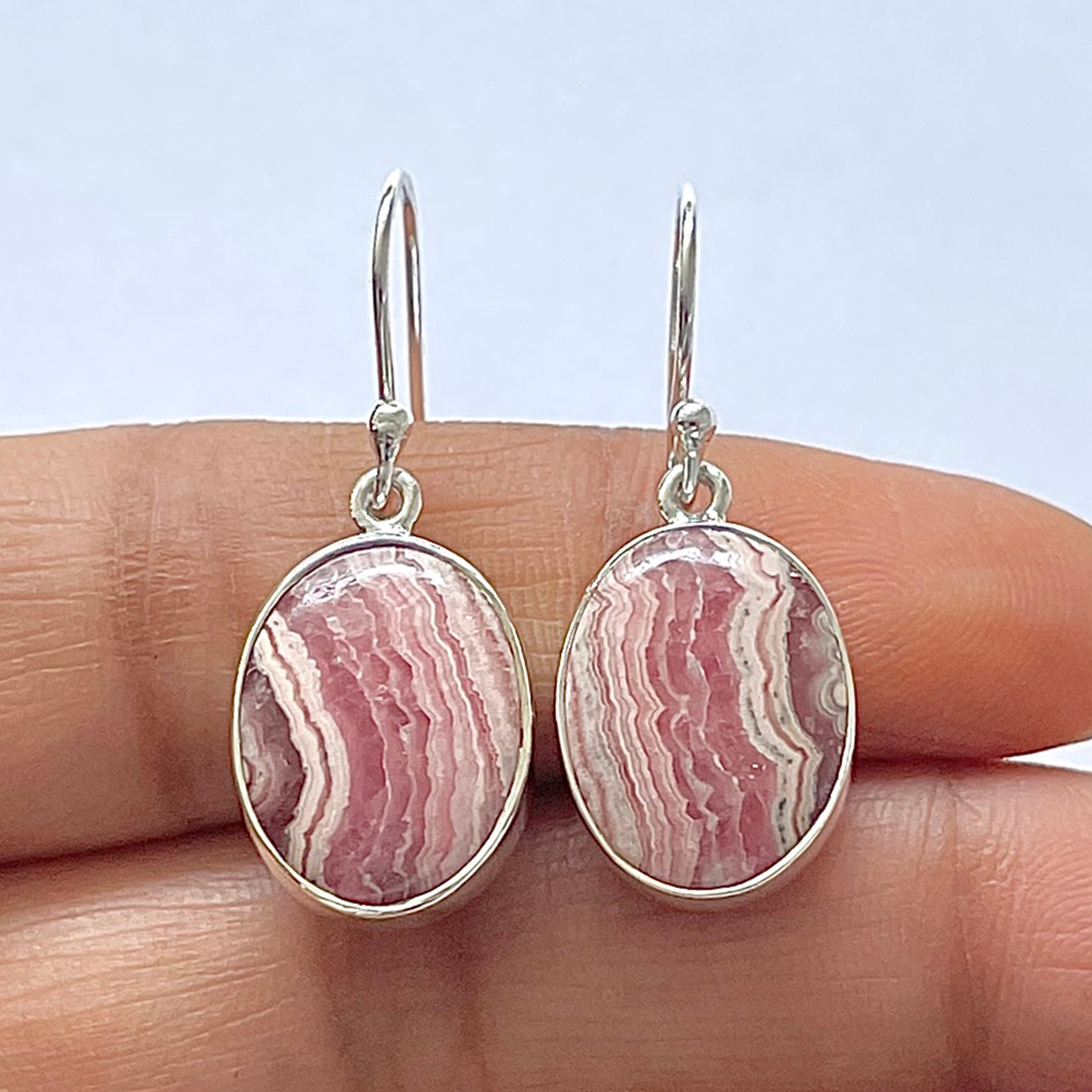 Rhodochrosite Earring-(RDC-3-2)