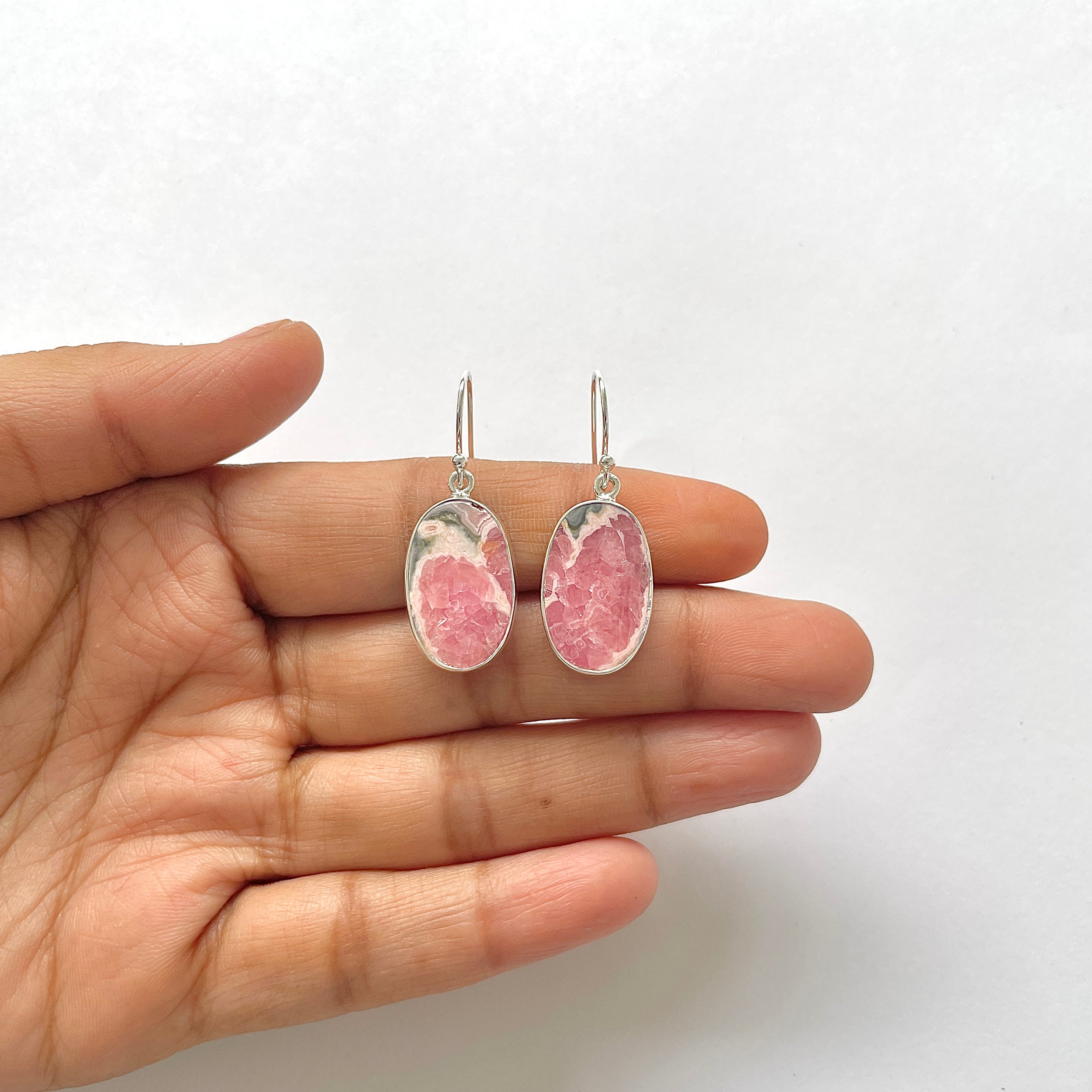 Rhodochrosite Earring-(RDC-3-25)