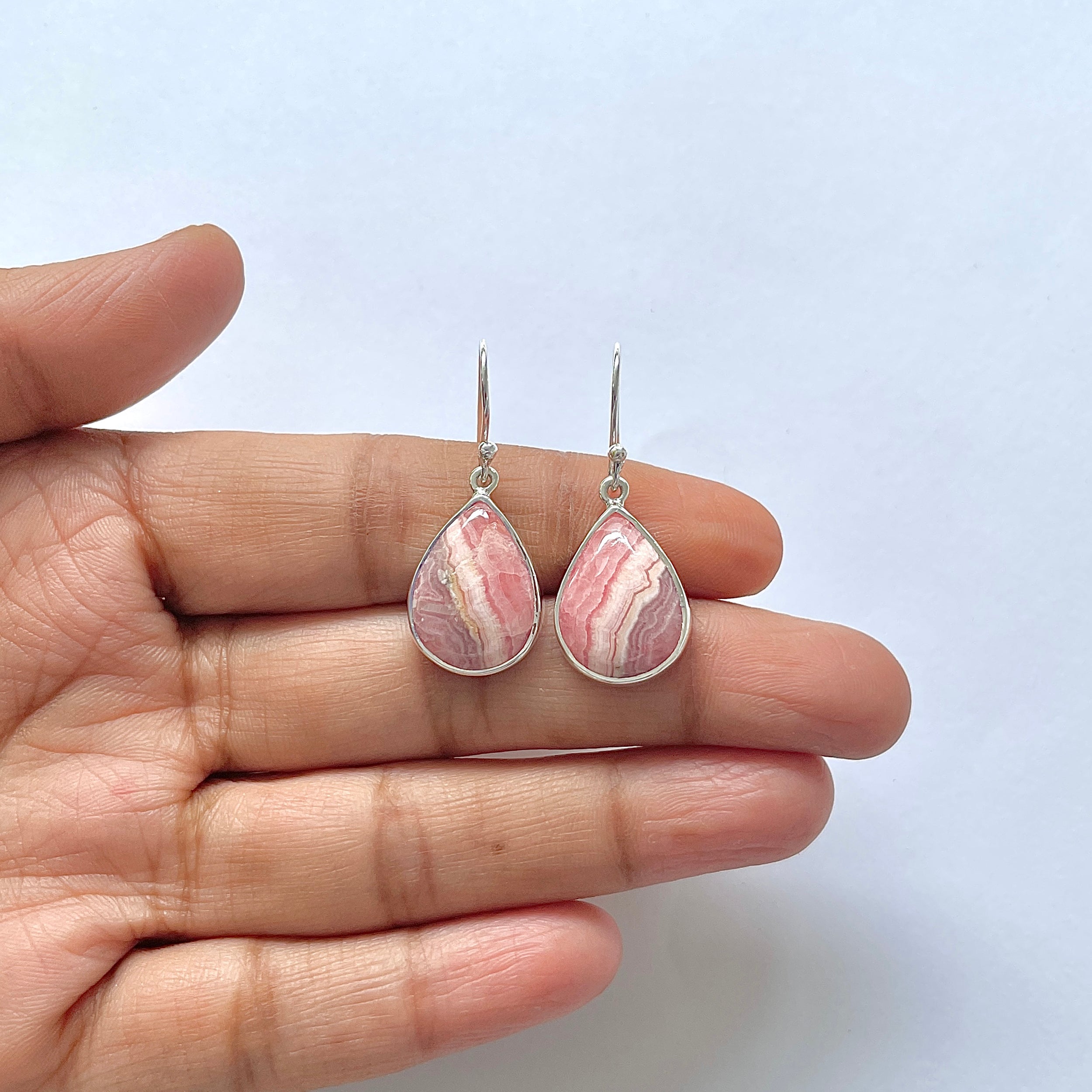 Rhodochrosite Earring-(RDC-3-3)