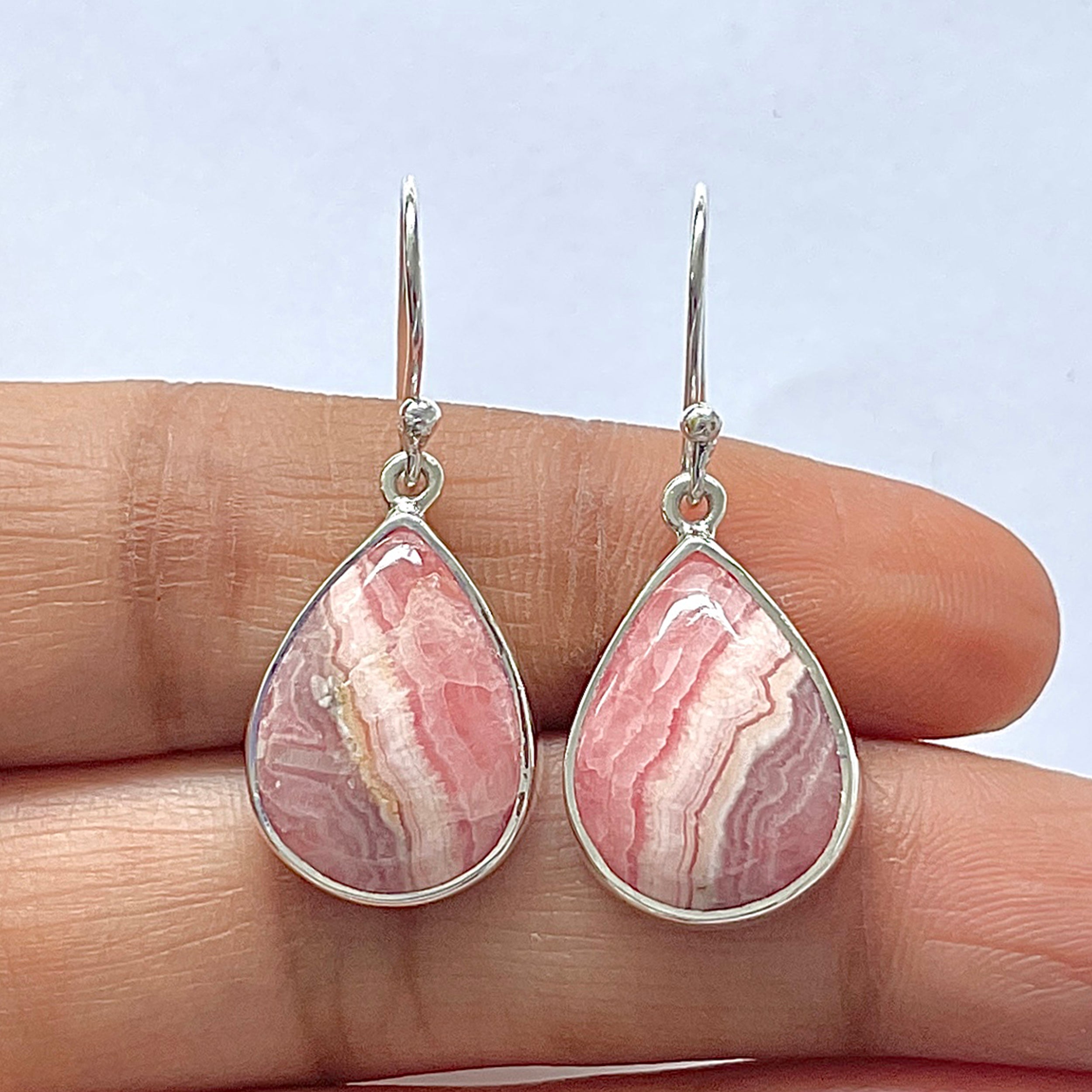 Rhodochrosite Earring-(RDC-3-3)