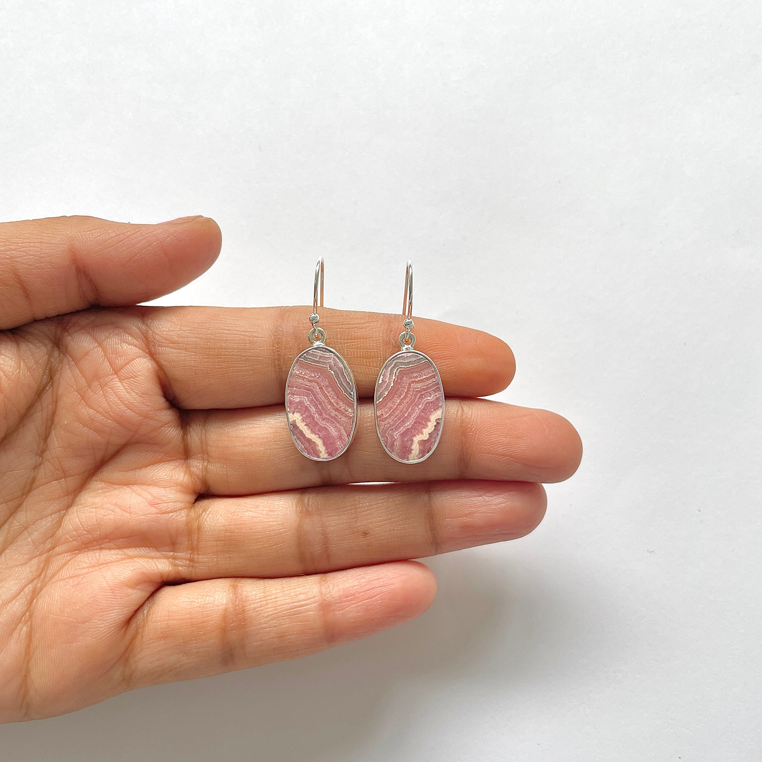 Rhodochrosite Earring-(RDC-3-34)
