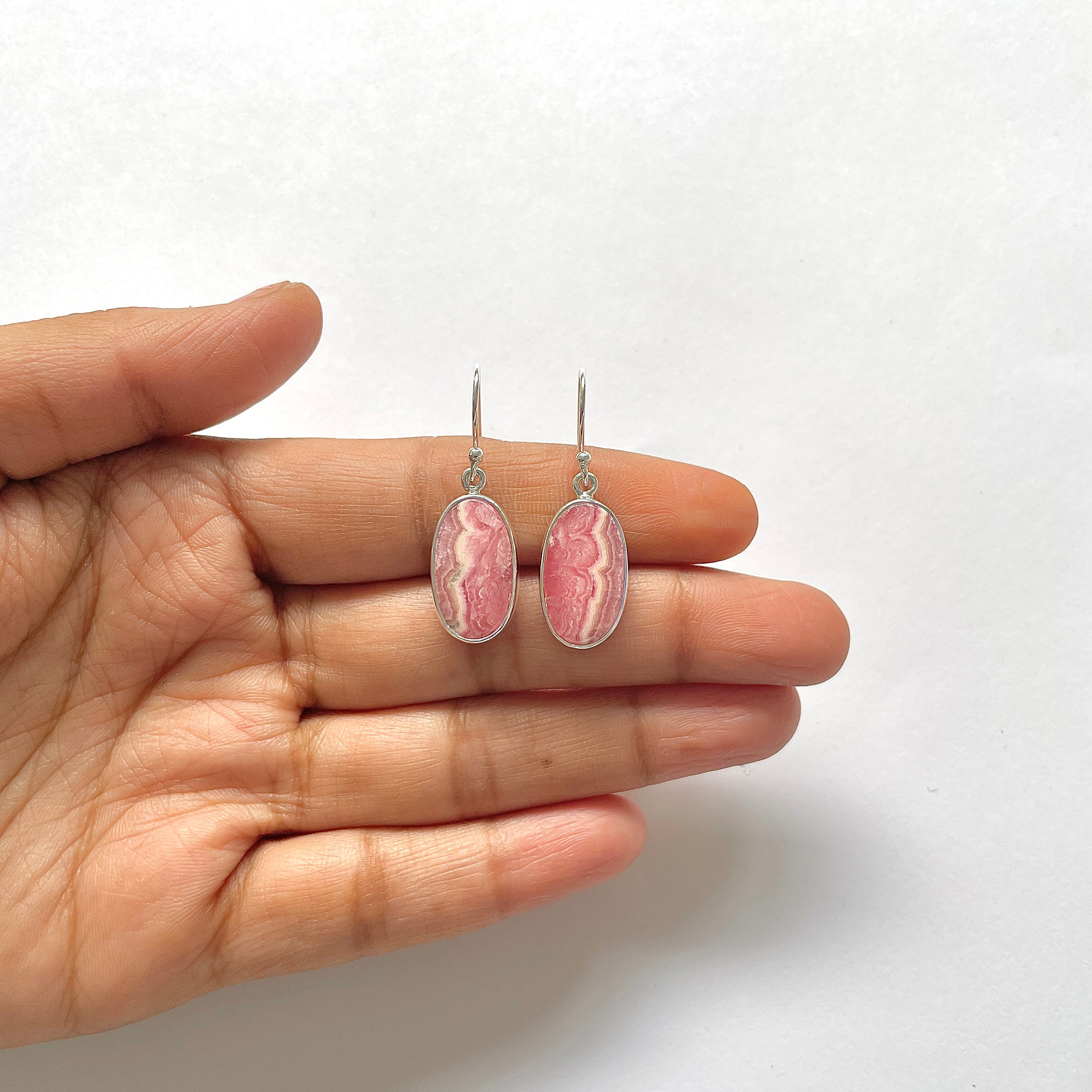 Rhodochrosite Earring-(RDC-3-37)