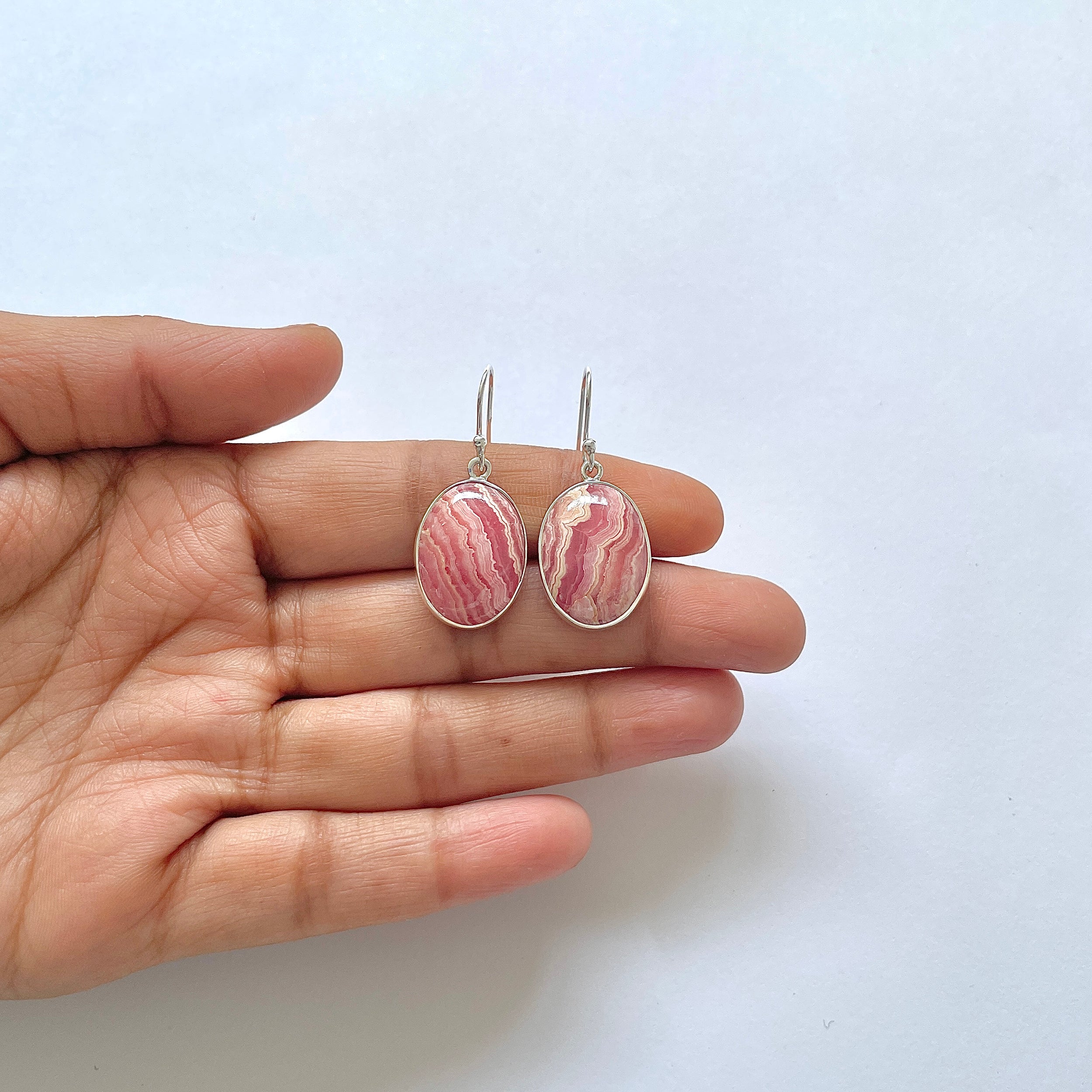 Rhodochrosite Earring-(RDC-3-4)