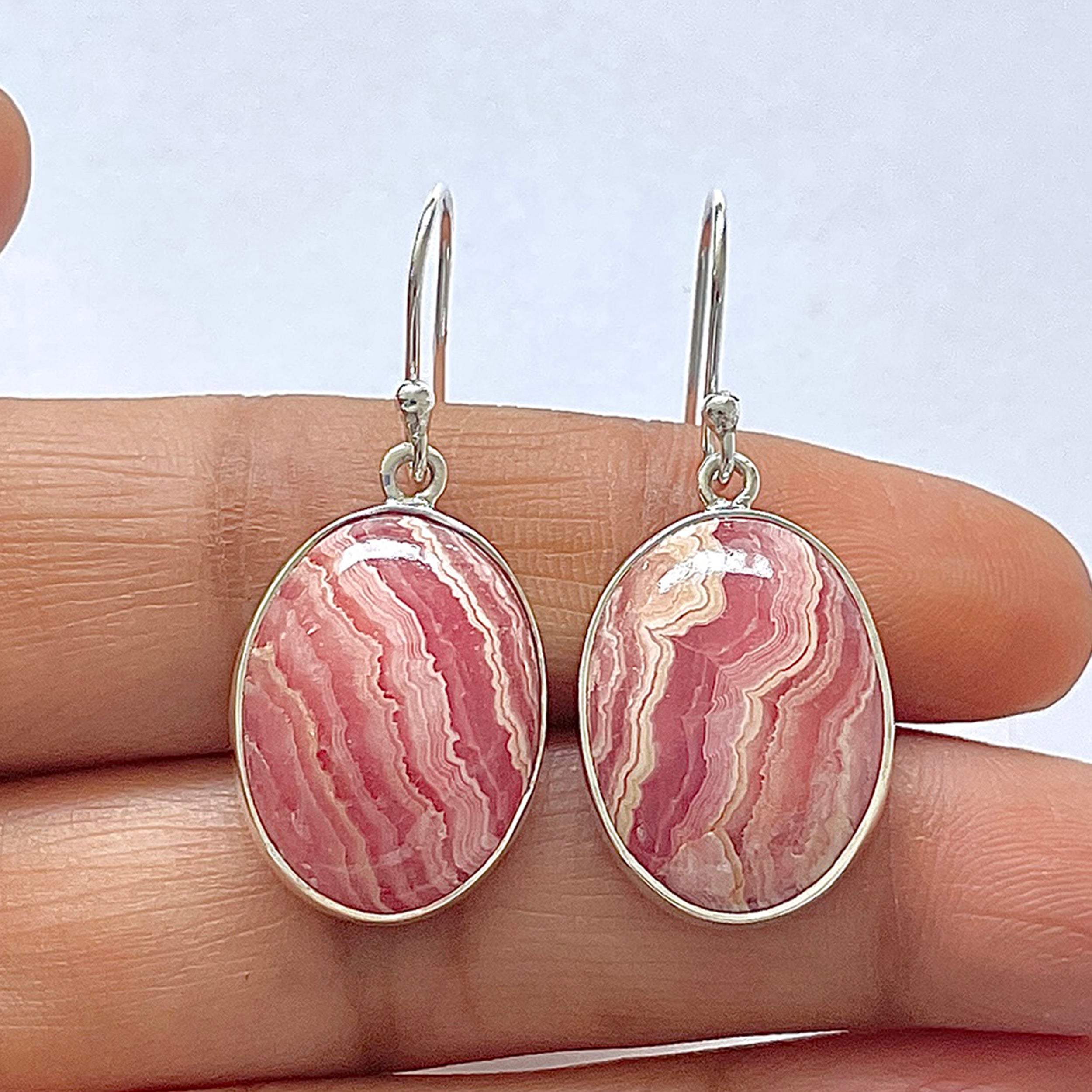 Rhodochrosite Earring-(RDC-3-4)
