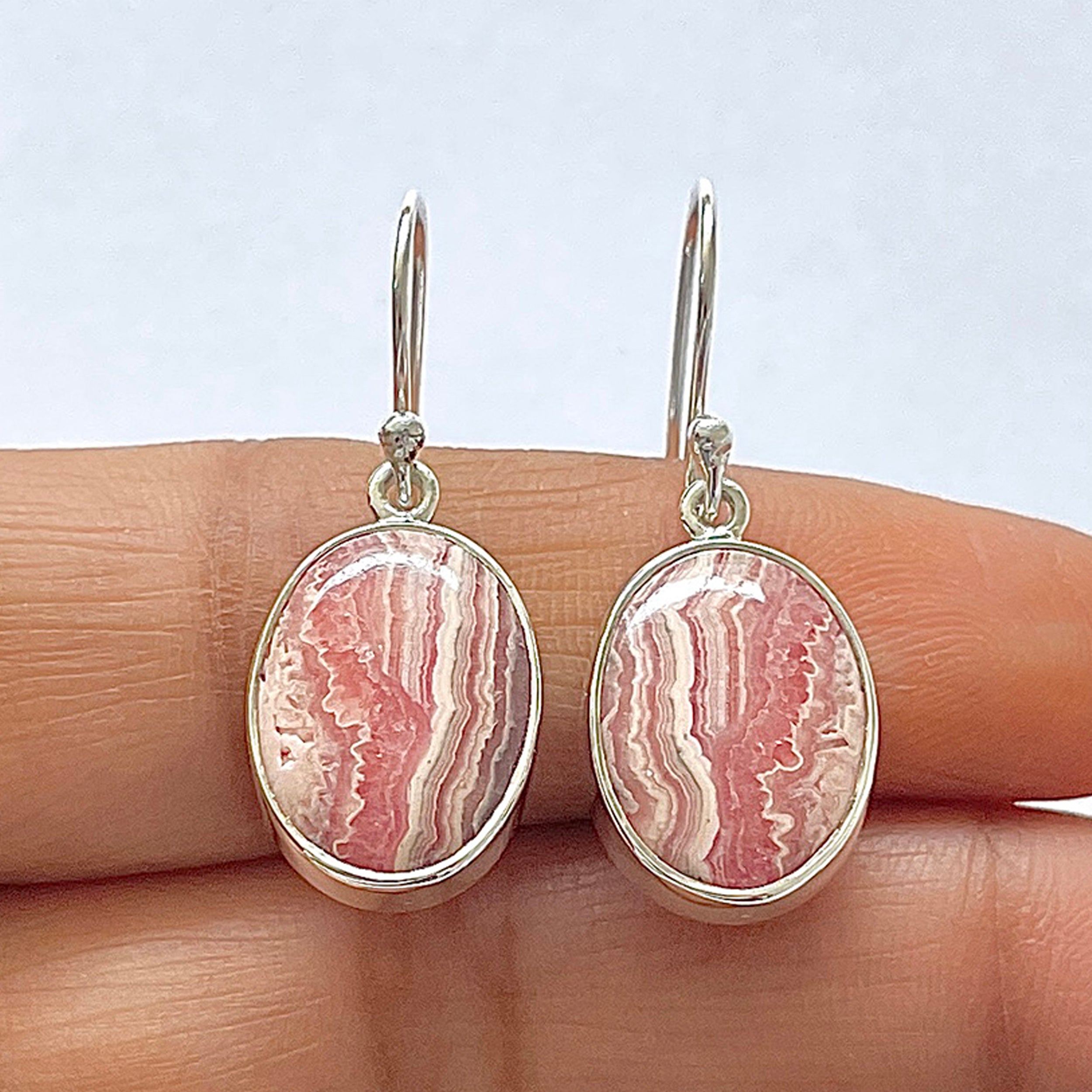Rhodochrosite Earring-(RDC-3-6)