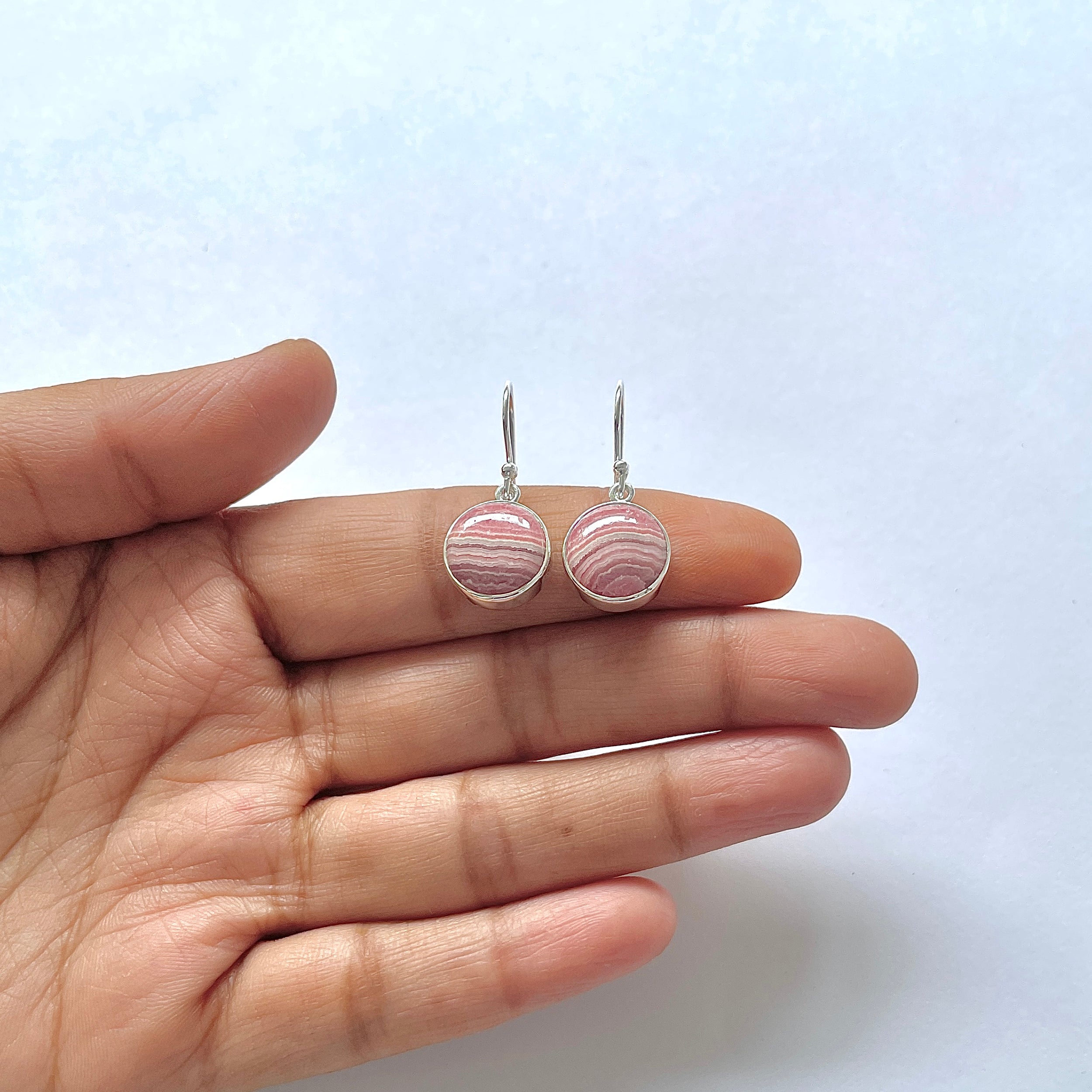 Rhodochrosite Earring-(RDC-3-9)