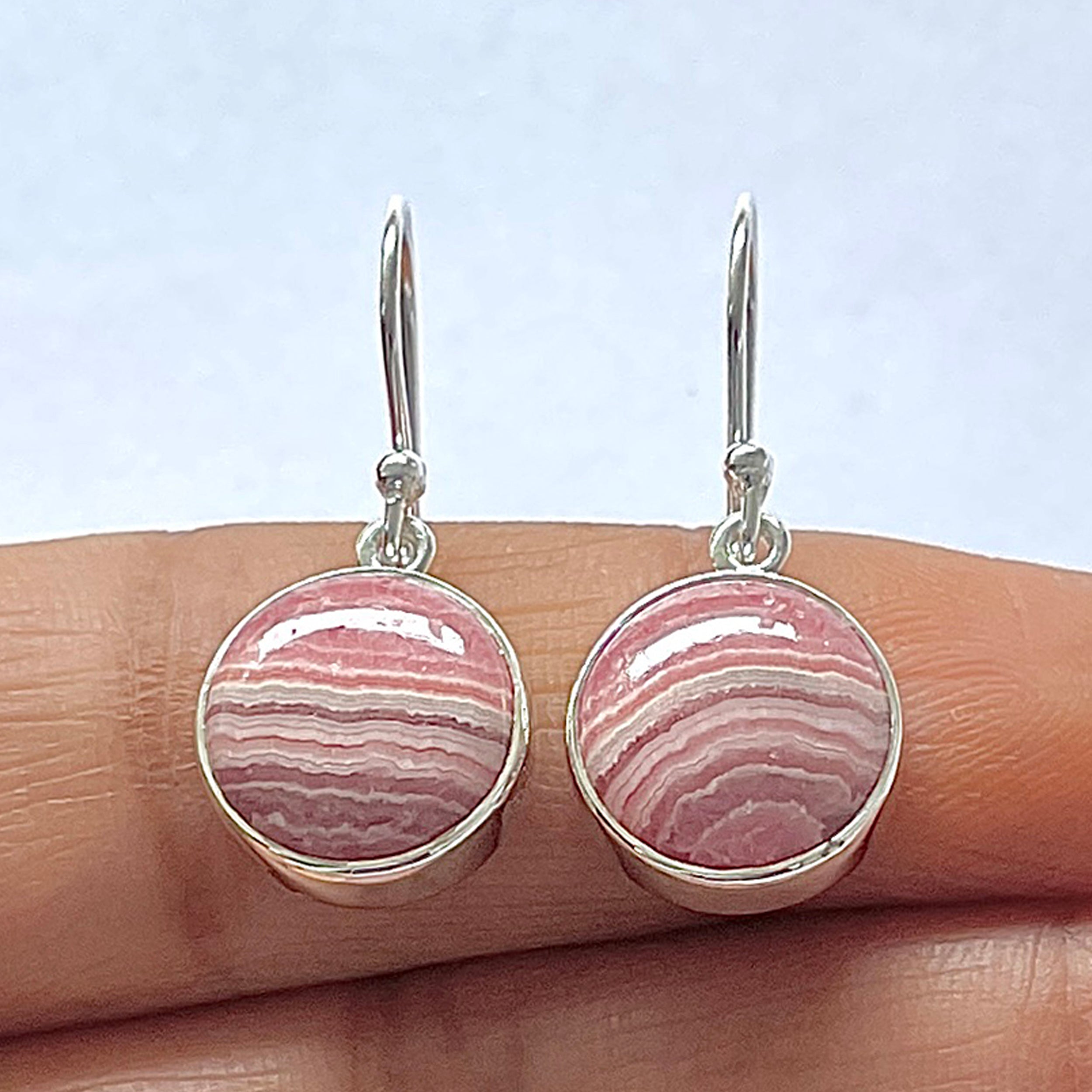 Rhodochrosite Earring-(RDC-3-9)