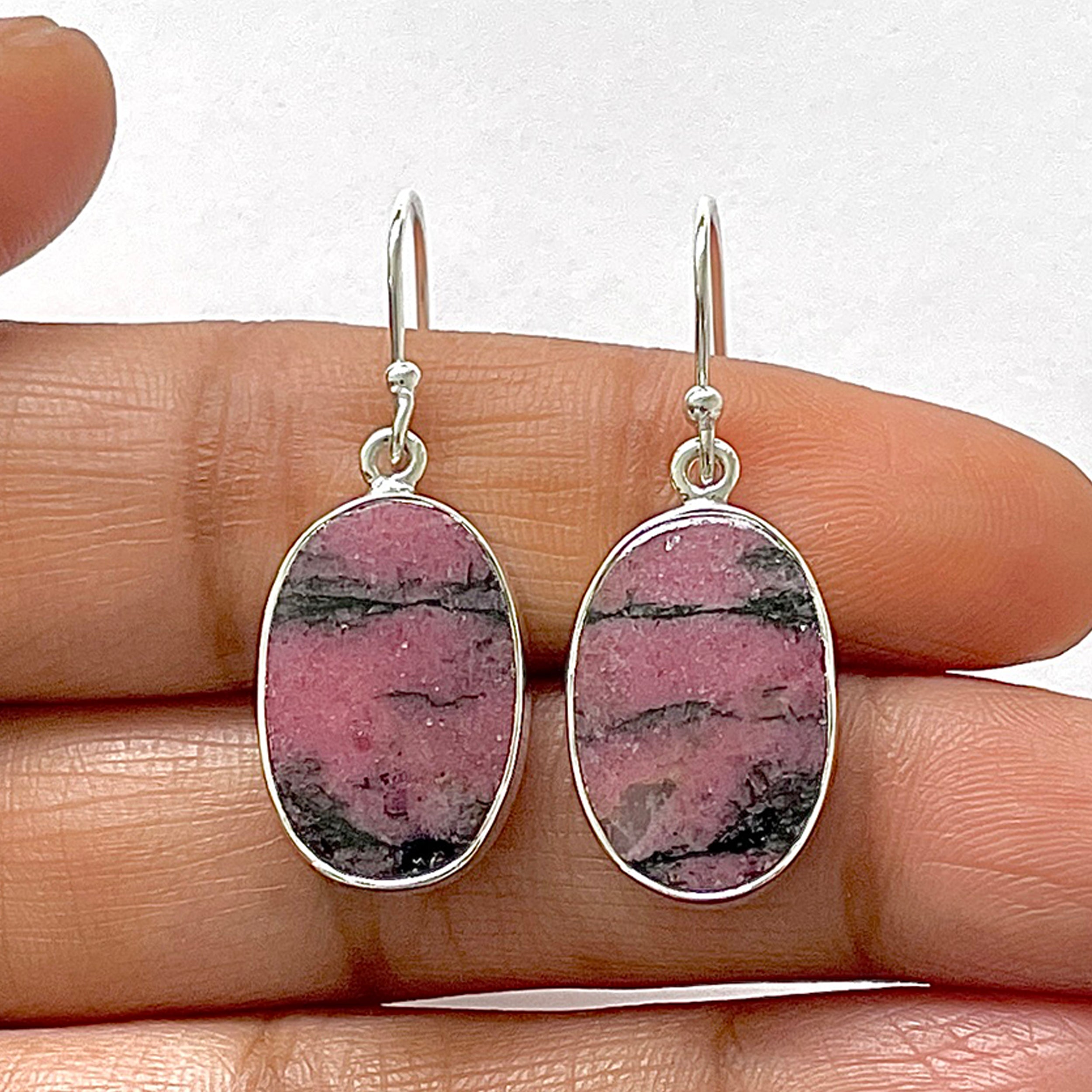 Rhodonite Earring-(RDN-3-16)