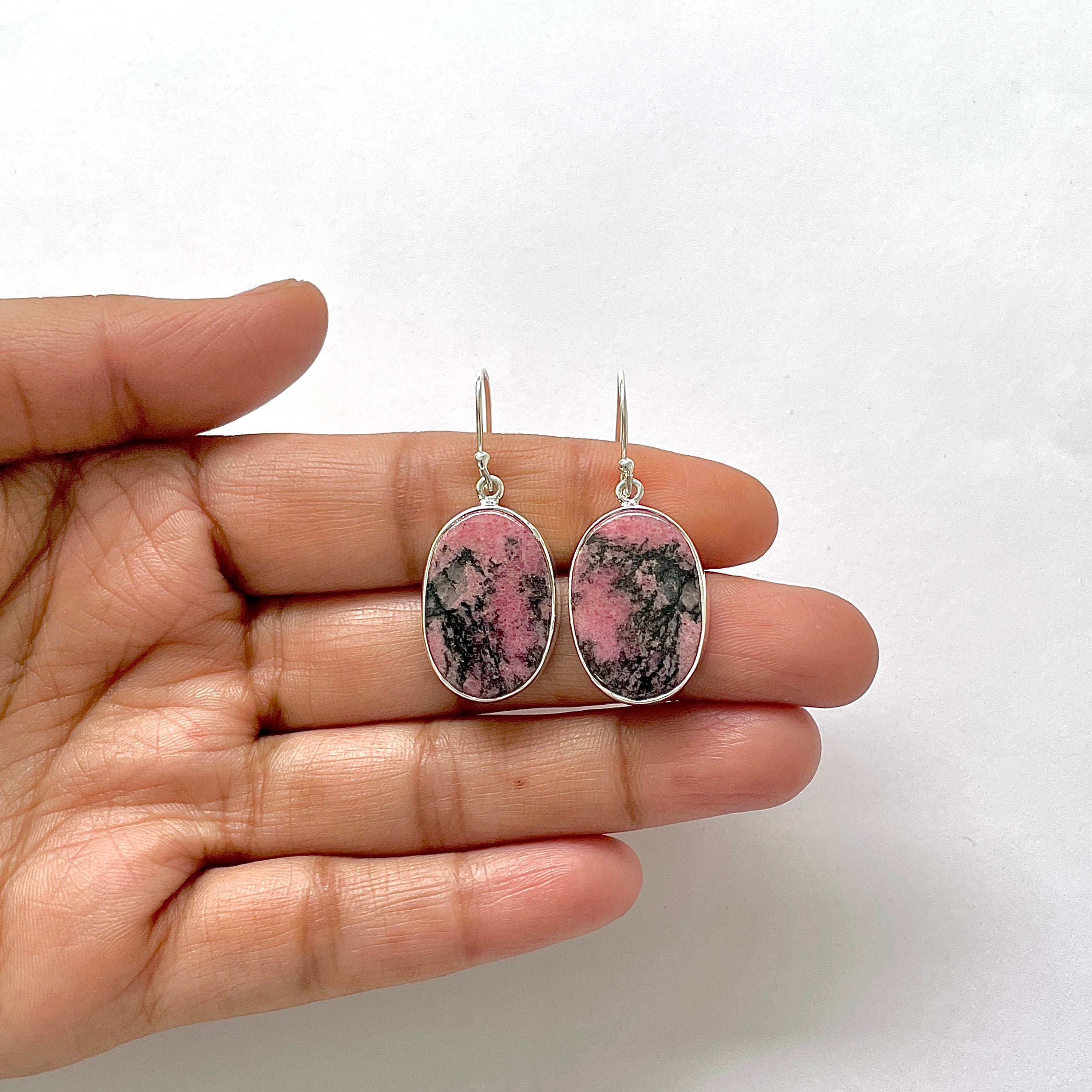Rhodonite Earring-(RDN-3-17)