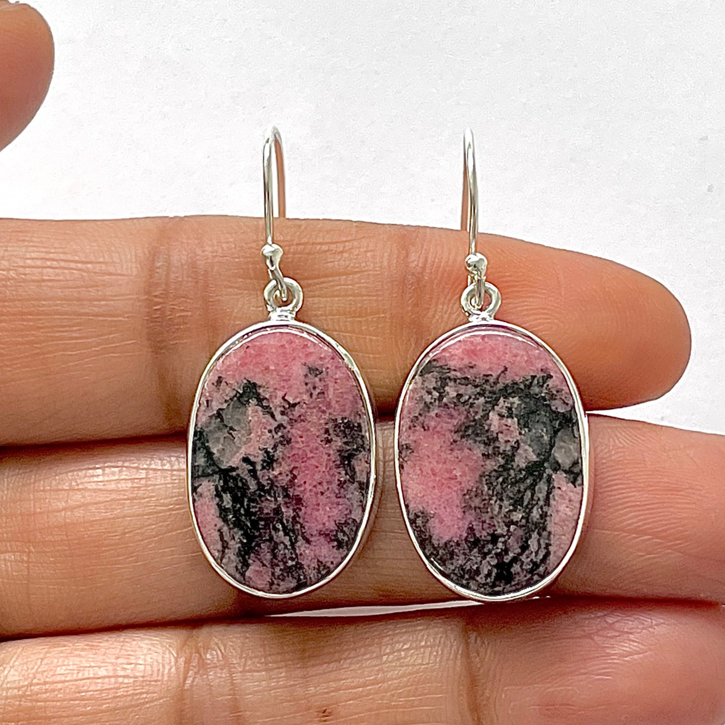 Rhodonite Earring-(RDN-3-17)