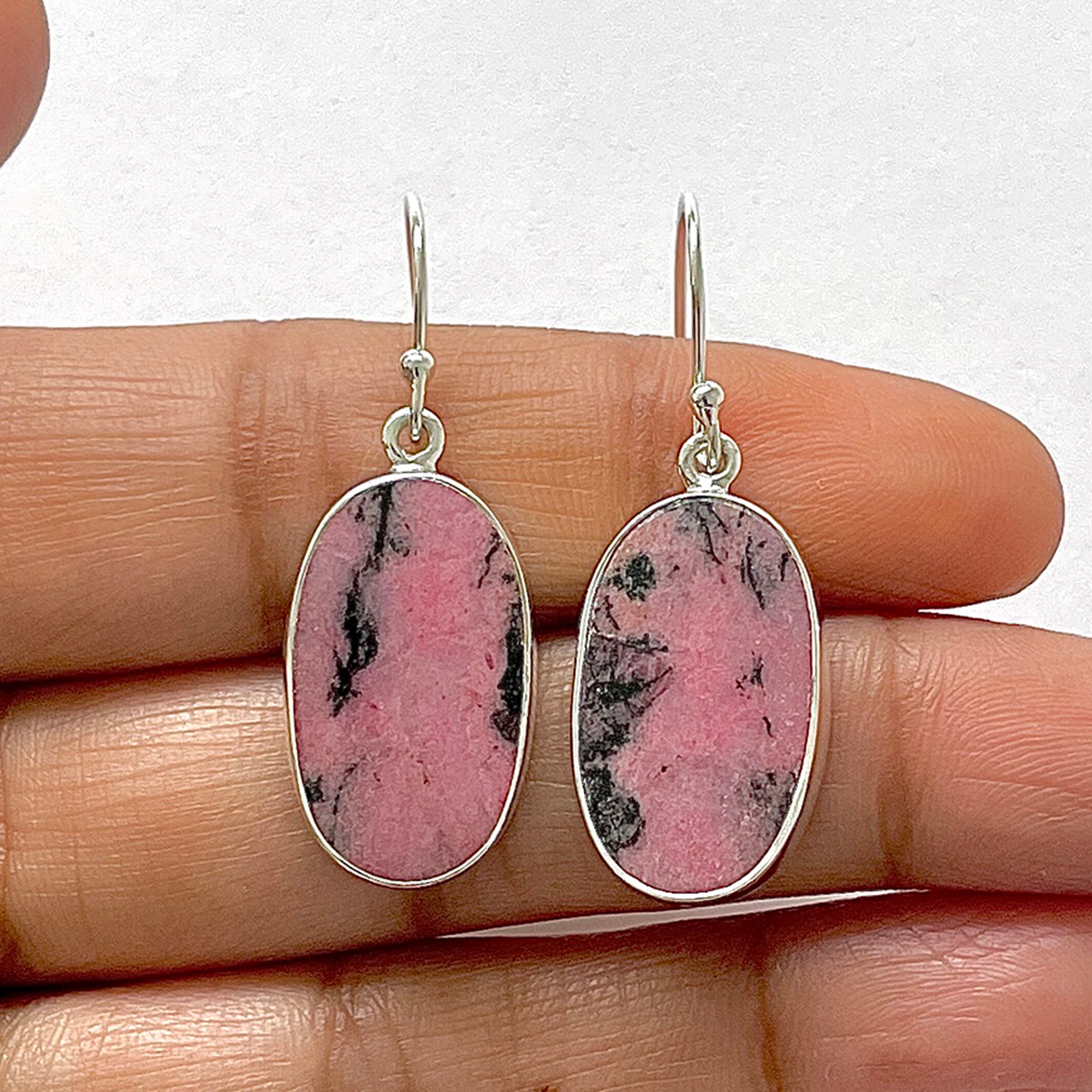 Rhodonite Earring-(RDN-3-7)